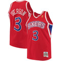 Allen Iverson Philadelphia 76ers M & N 1996/97 Hardwood Classics Swingman Jersey - Red Basketball TJS1025