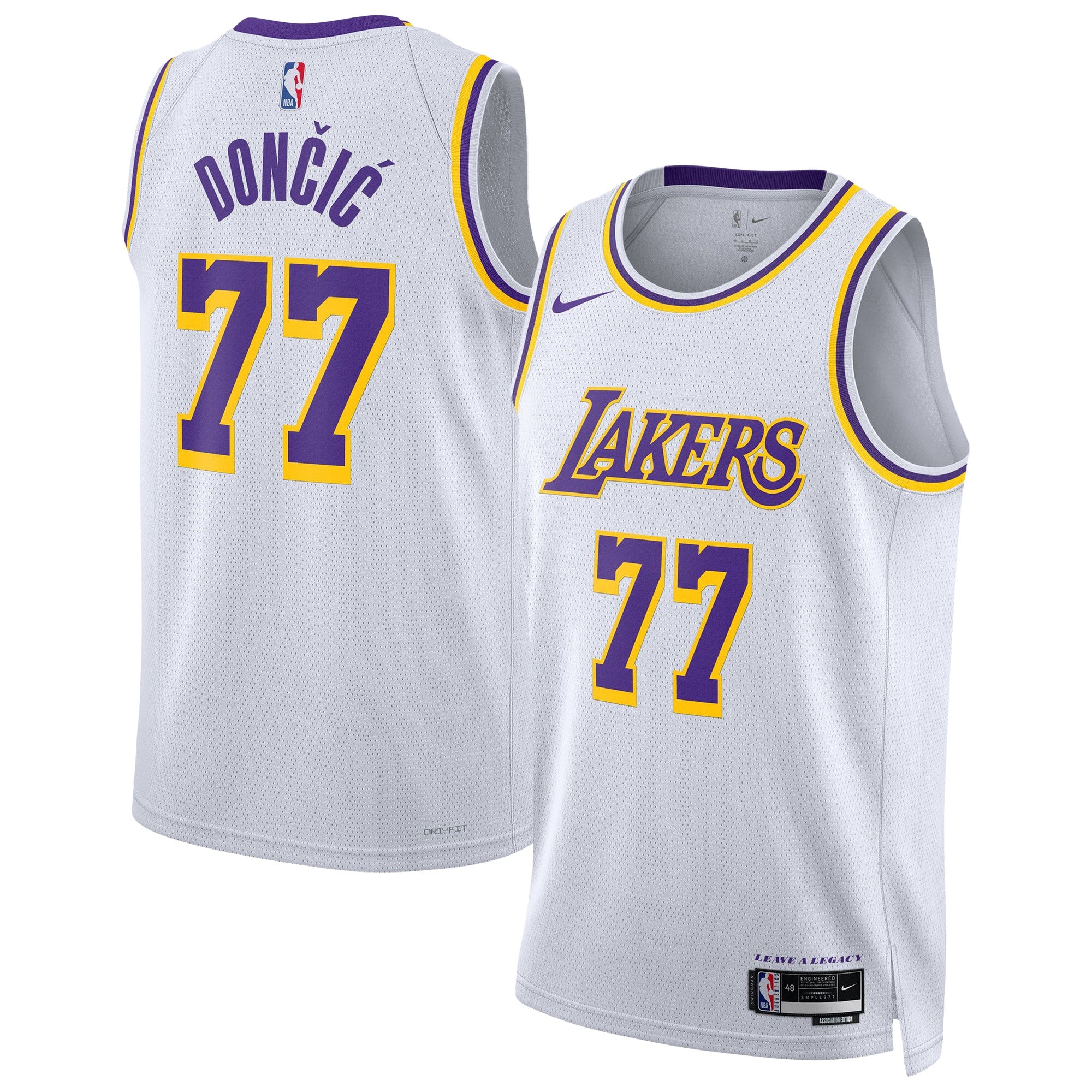 Luka Doncic Los Angeles Lakers Unisex Swingman Jersey - Association Edition - White Basketball TJS0984