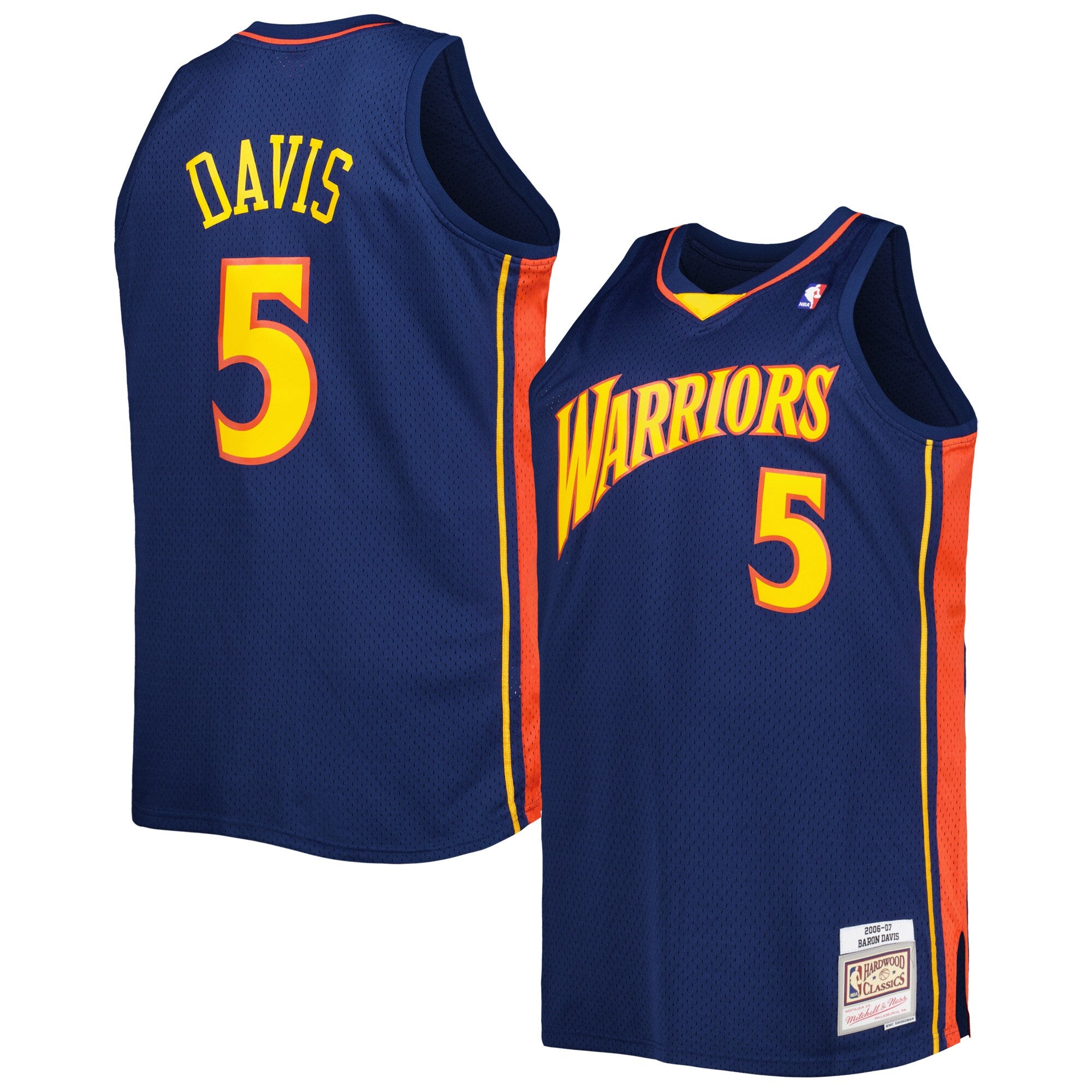 Baron Davis Golden State Warriors M & N Big & Tall Hardwood Classics 2006/07 Swingman Jersey - Navy Basketball TJS1007