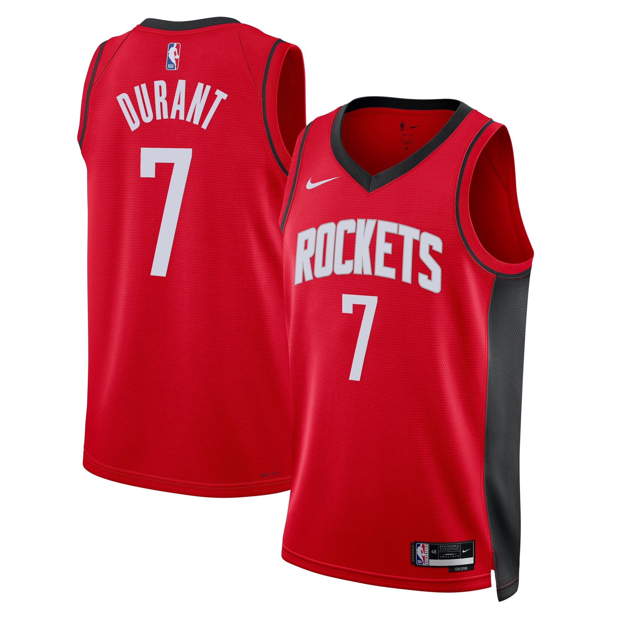 Kevin Durant Houston Rockets Unisex Swingman Player Jersey - Icon Edition - Red Basketball TJS0987
