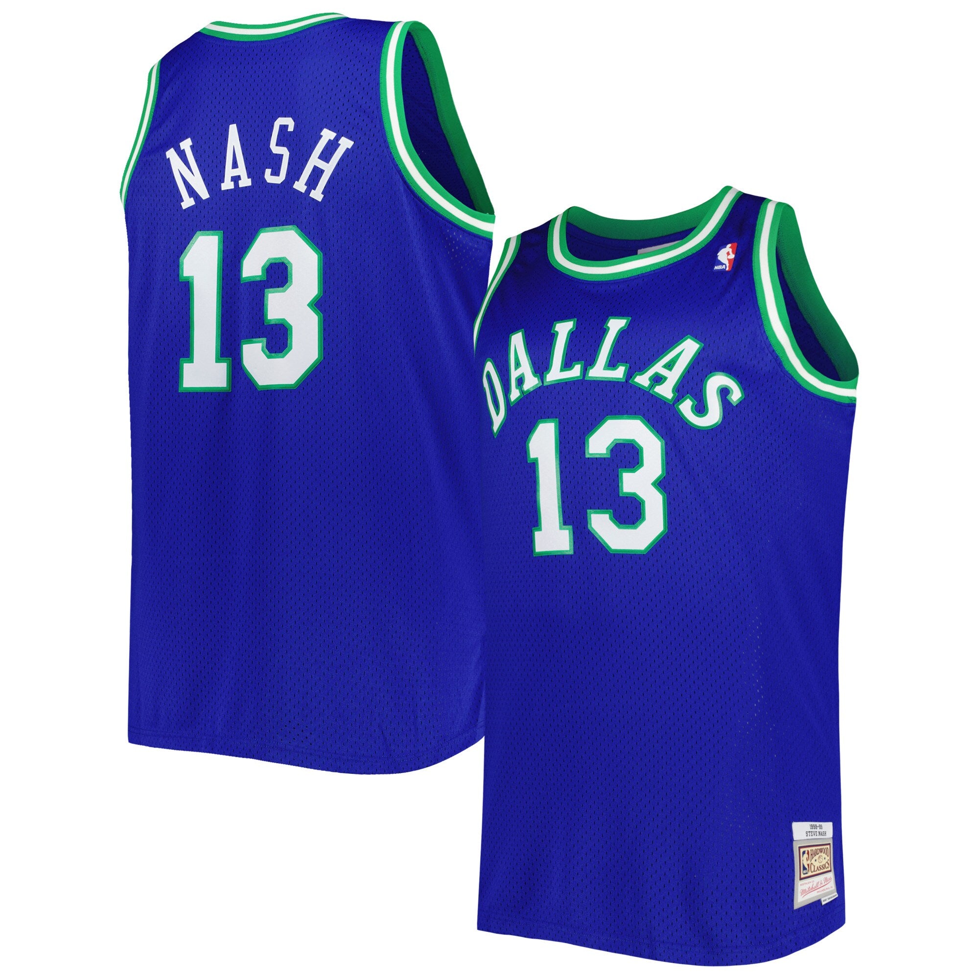 Steve Nash Dallas Mavericks M & N Big & Tall Hardwood Classics 1998/99 Swingman Jersey - Blue Basketball TJS1077