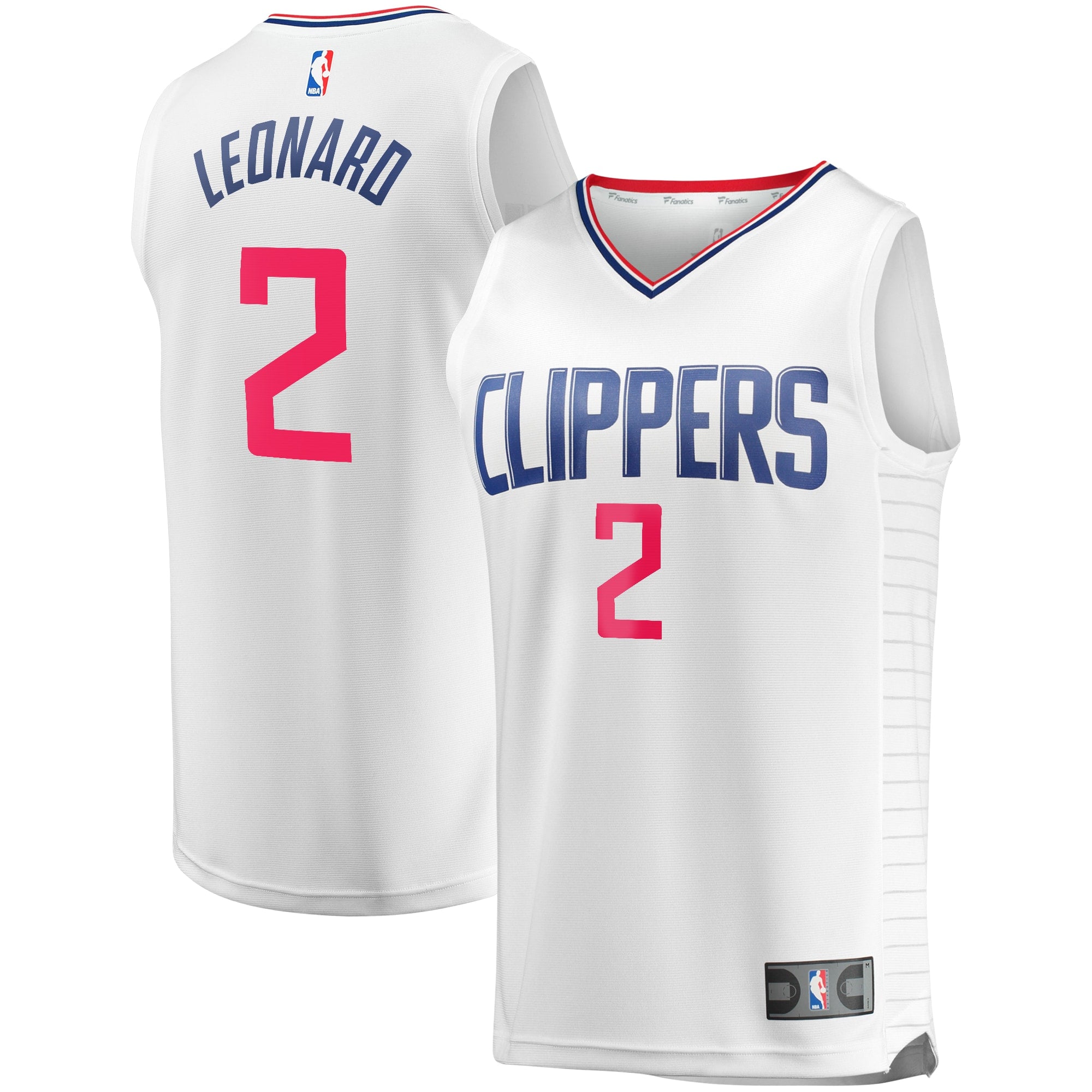 Kawhi Leonard LA Clippers Fast Break Replica Player Jersey - White - Association Edition Basketball TJS0946