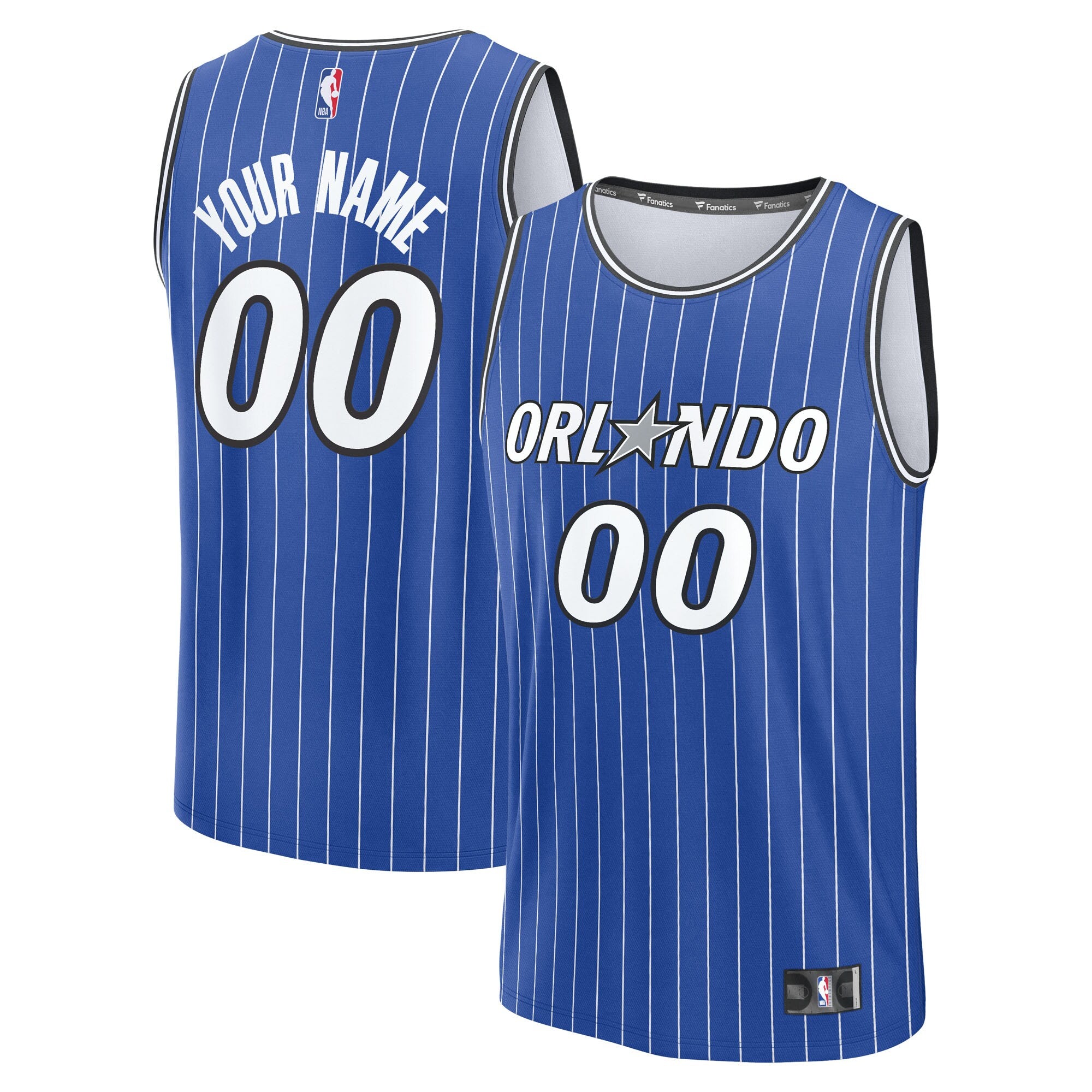 Orlando Magic Fast Break Replica Custom Jersey - Icon Edition - Blue Basketball TJS0988