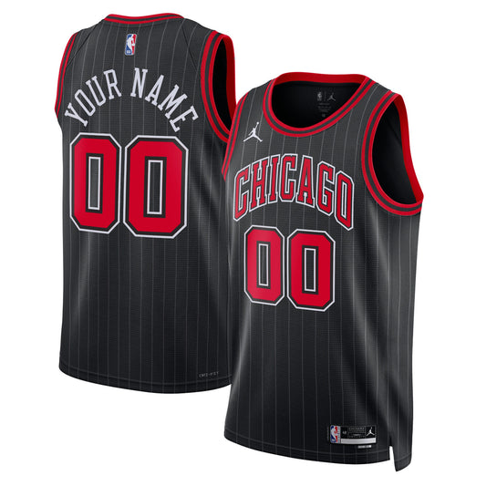 Chicago Bulls Jordan Brand Unisex 2022/23 Swingman Custom Jersey - Statement Edition - Black Basketball TJS1013