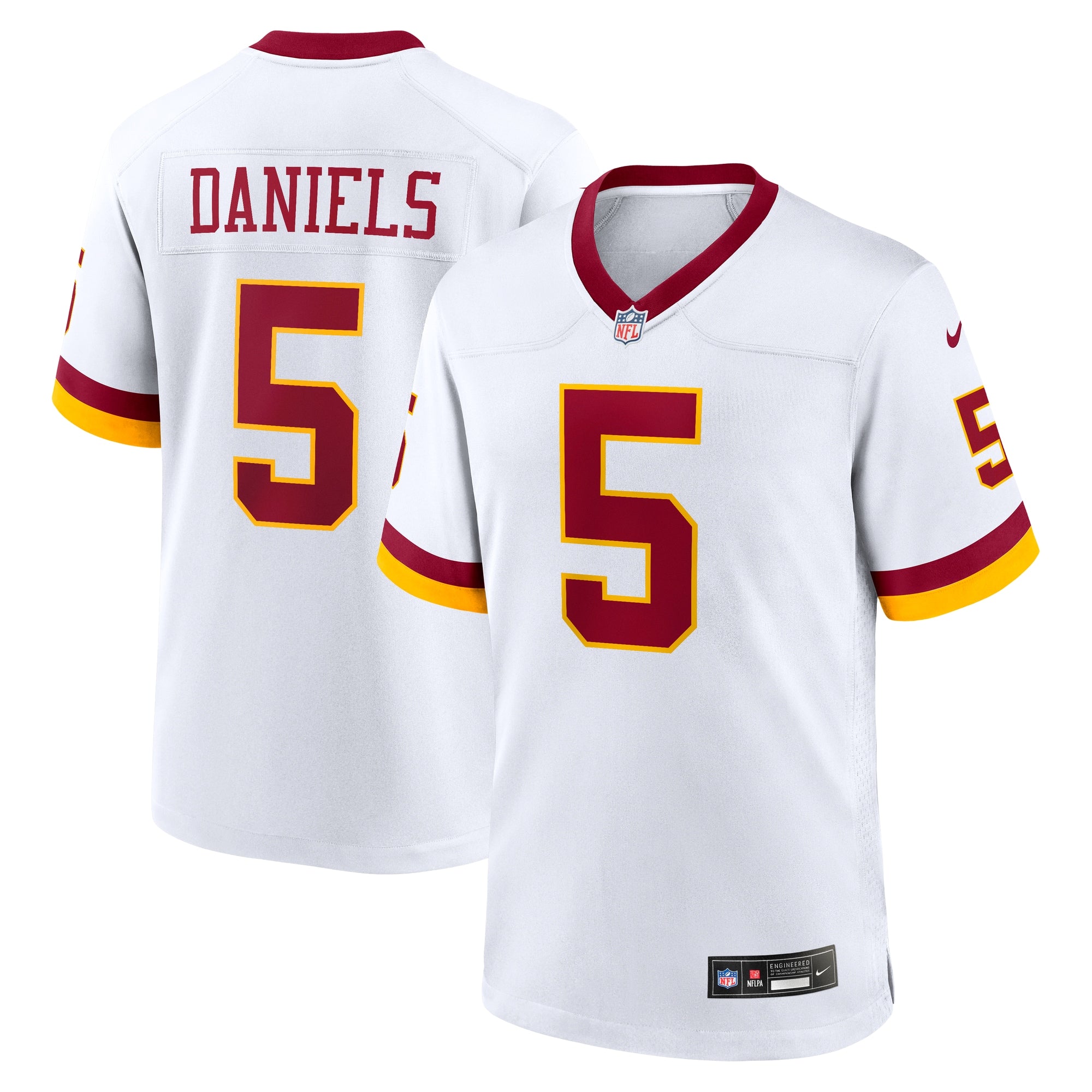 Jayden Daniels Washington Commanders Game Super Bowl Era Jersey - White | Stitched Football Jersey TJS0031