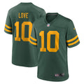 Jordan Love Green Bay Packers Alternate Game Jersey - Green | Stitched Football Jersey TJS0077