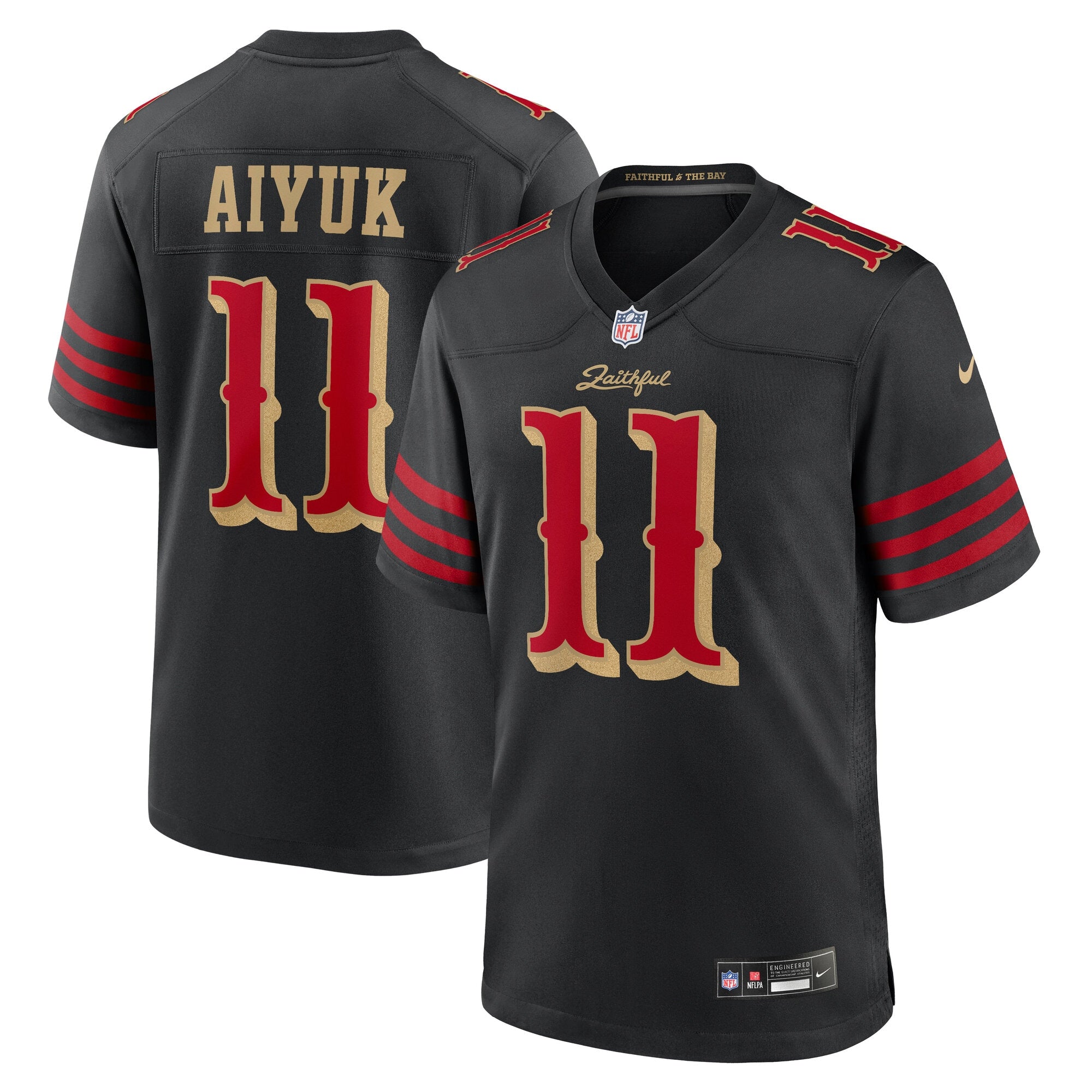 Brandon Aiyuk San Francisco 49ers 2025 Rivalries Collection Game Jersey - Black | Stitched Football Jersey TJS0037