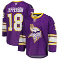 Justin Jefferson Minnesota Vikings Hockey Jersey - Purple | Stitched Football Jersey TJS0072