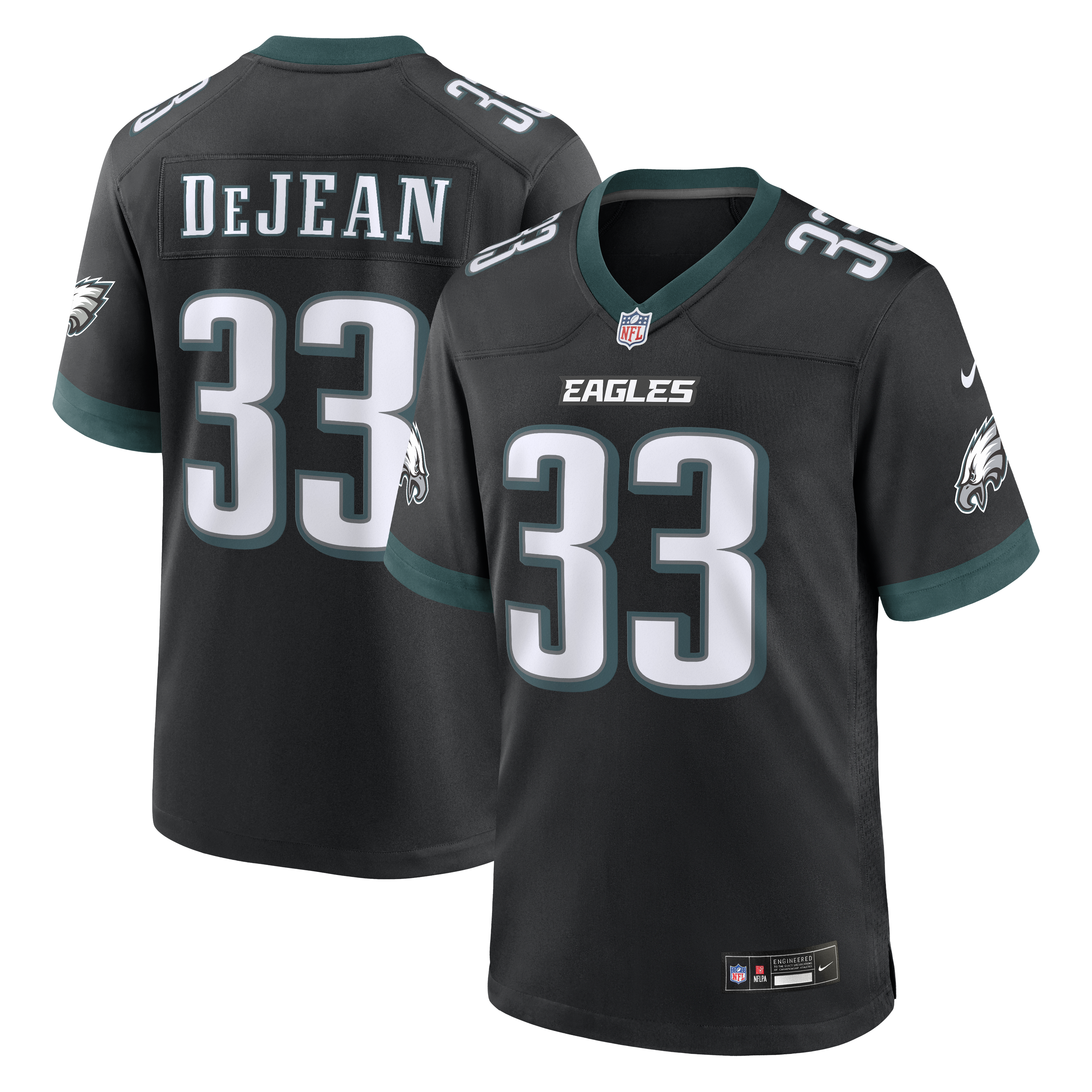 Cooper DeJean Philadelphia Eagles Alternate Game Jersey - Black | Stitched Football Jersey TJS0057
