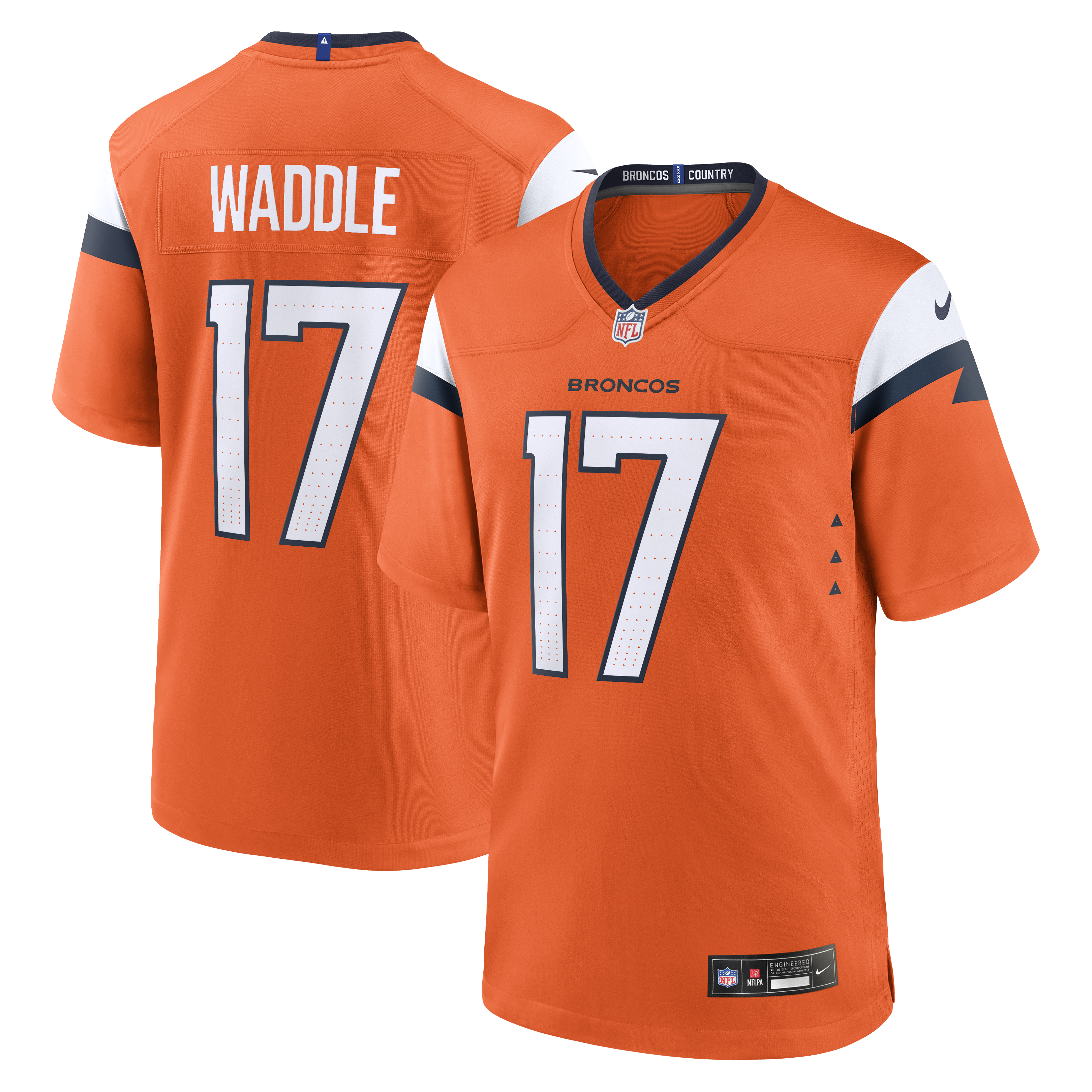 Jaylen Waddle Denver Broncos Game Jersey - Orange | Stitched Football Jersey TJS0015