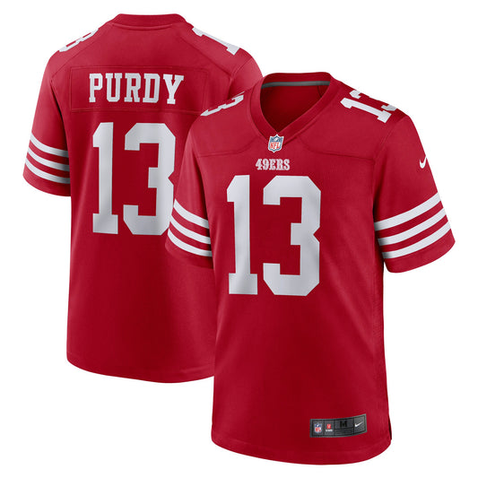 Brock Purdy San Francisco 49ers Game Player Jersey - Scarlet | Stitched Football Jersey TJS0064