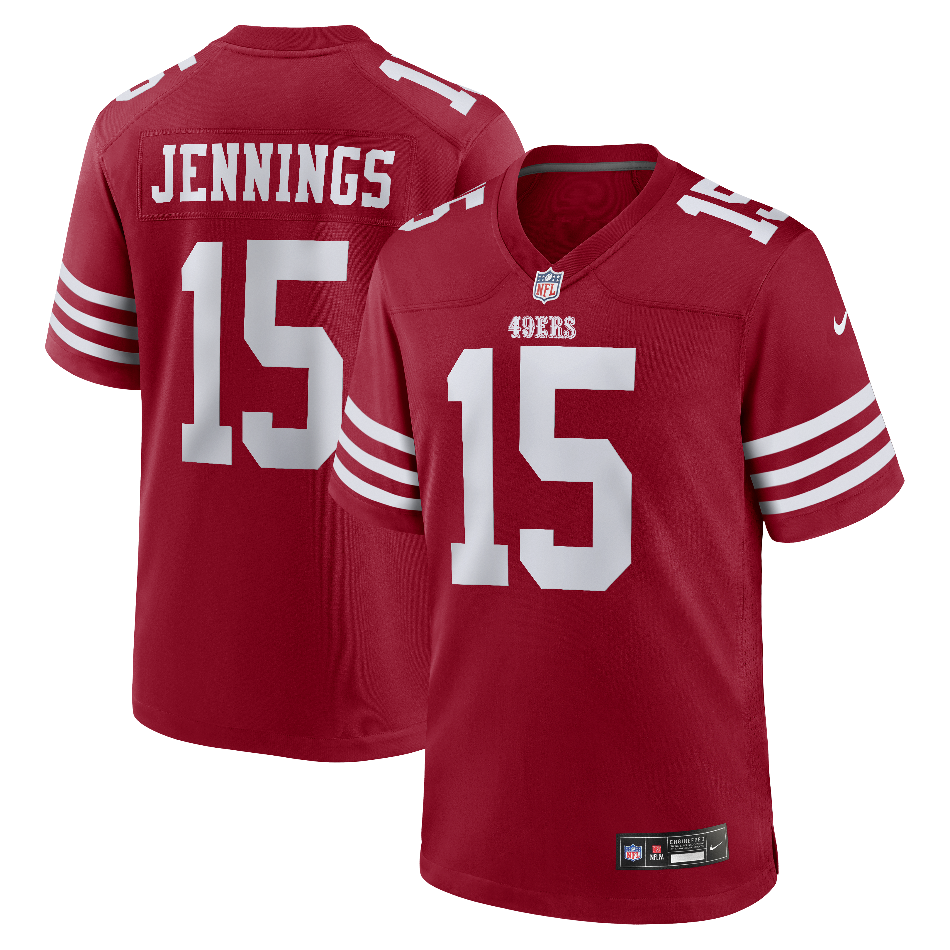 Jauan Jennings San Francisco 49ers Game Jersey - Scarlet | Stitched Football Jersey TJS0068