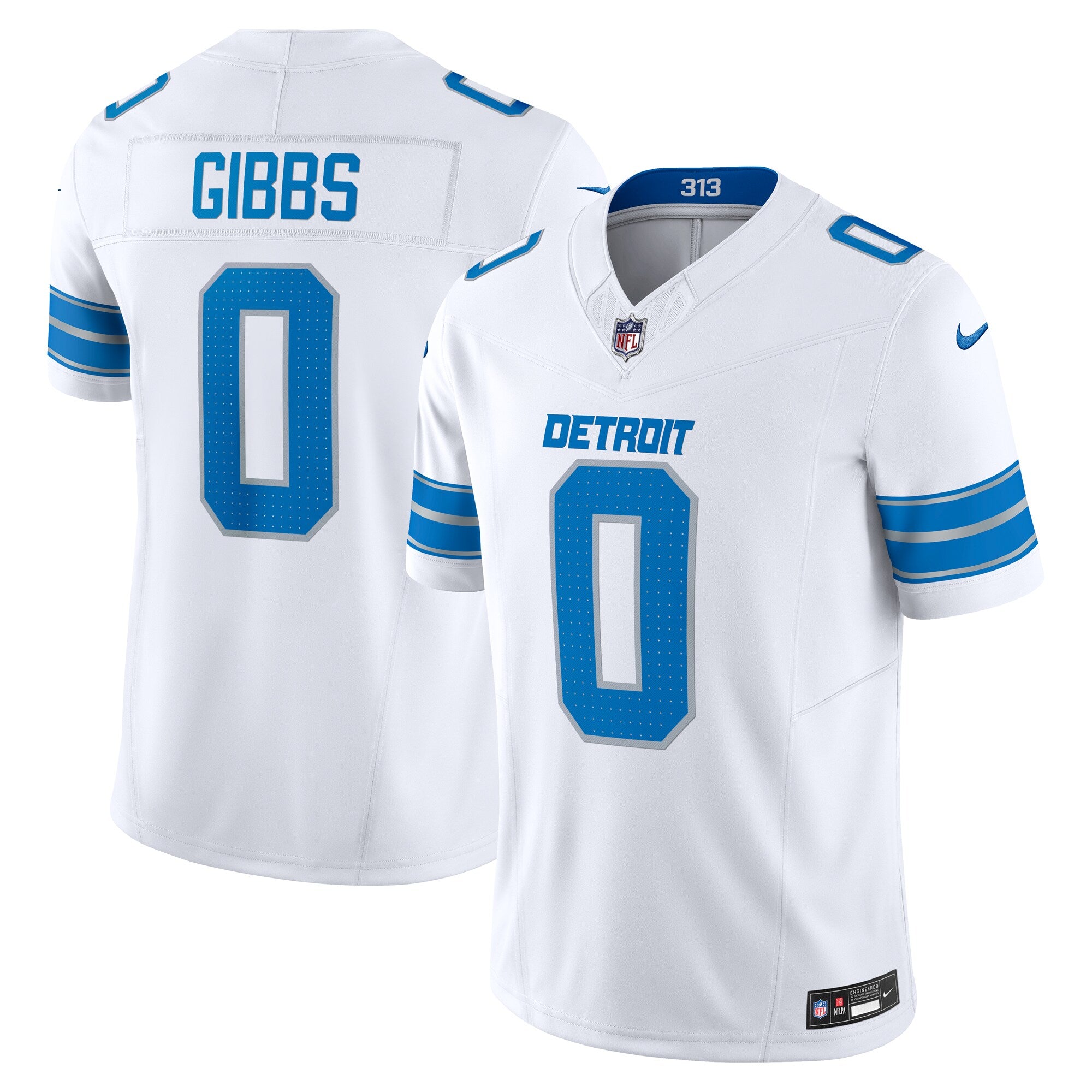 Jahmyr Gibbs Detroit Lions Vapor F.U.S.E. Limited Jersey - White | Stitched Football Jersey TJS0097