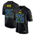 Inter Milan 2025 Soccer x NFL Game Jersey - Black | Stitched Football Jersey TJS0048