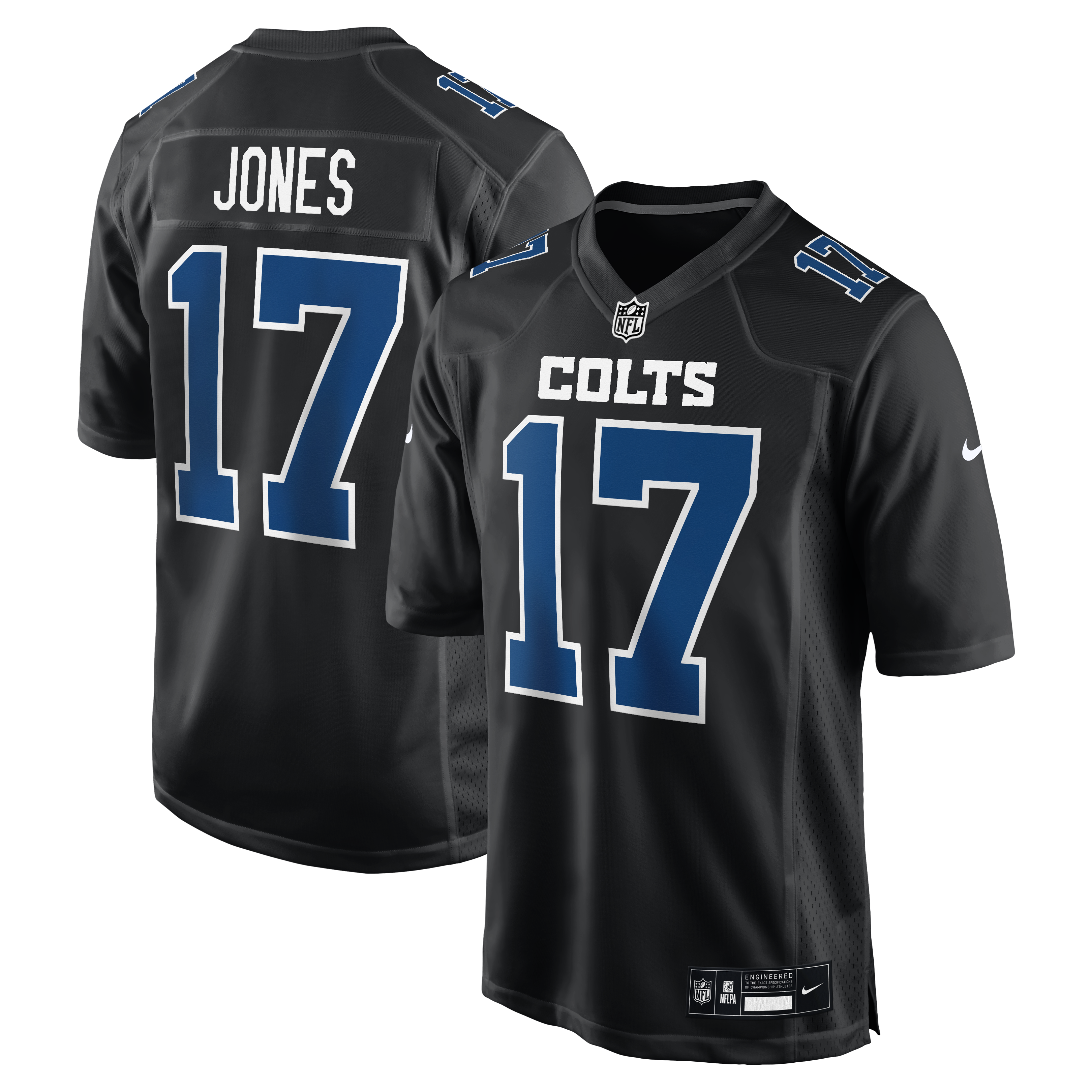 Daniel Jones Indianapolis Colts Fashion Game Jersey - Carbon Black | Stitched Football Jersey TJS0055