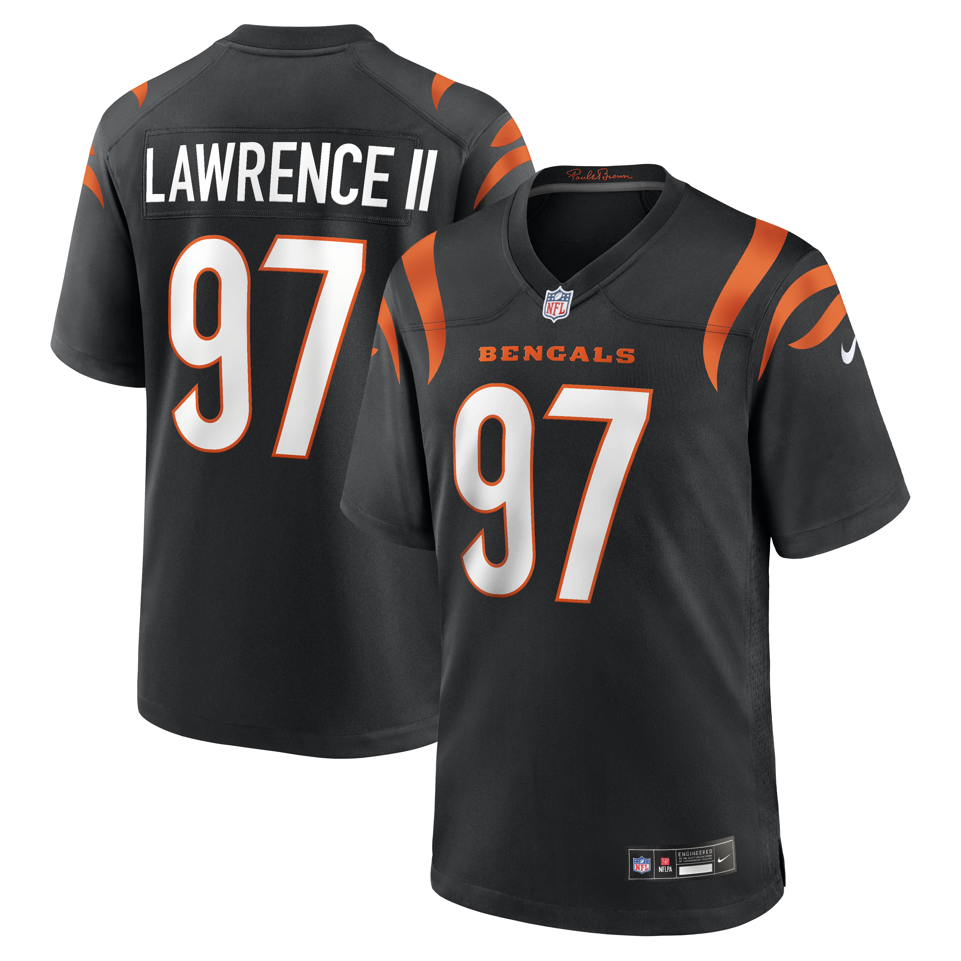 Dexter Lawrence II Cincinnati Bengals Game Jersey - Black | Stitched Football Jersey TJS0004