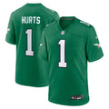 Jalen Hurts Philadelphia Eagles Alternate Game Player Jersey - Kelly Green | Stitched Football Jersey TJS0045
