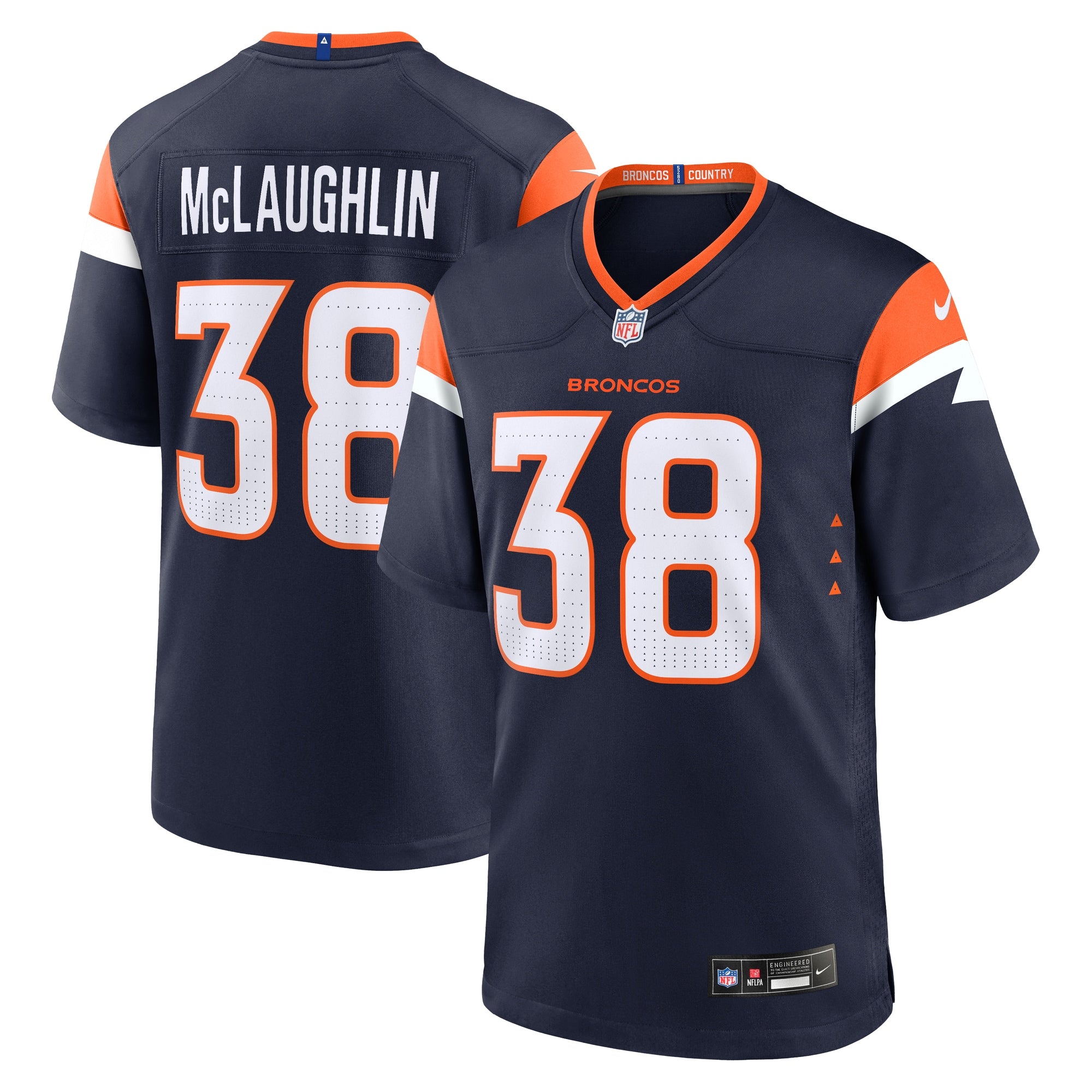 Jaleel McLaughlin Denver Broncos Alternate Game Jersey - Navy | Stitched Football Jersey TJS0027