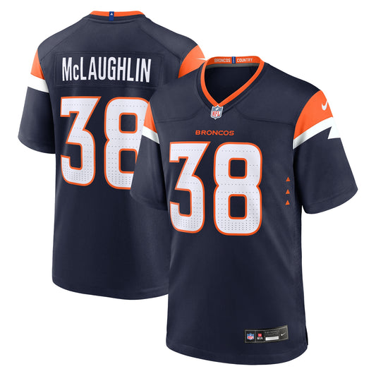 Jaleel McLaughlin Denver Broncos Alternate Game Jersey - Navy | Stitched Football Jersey TJS0027