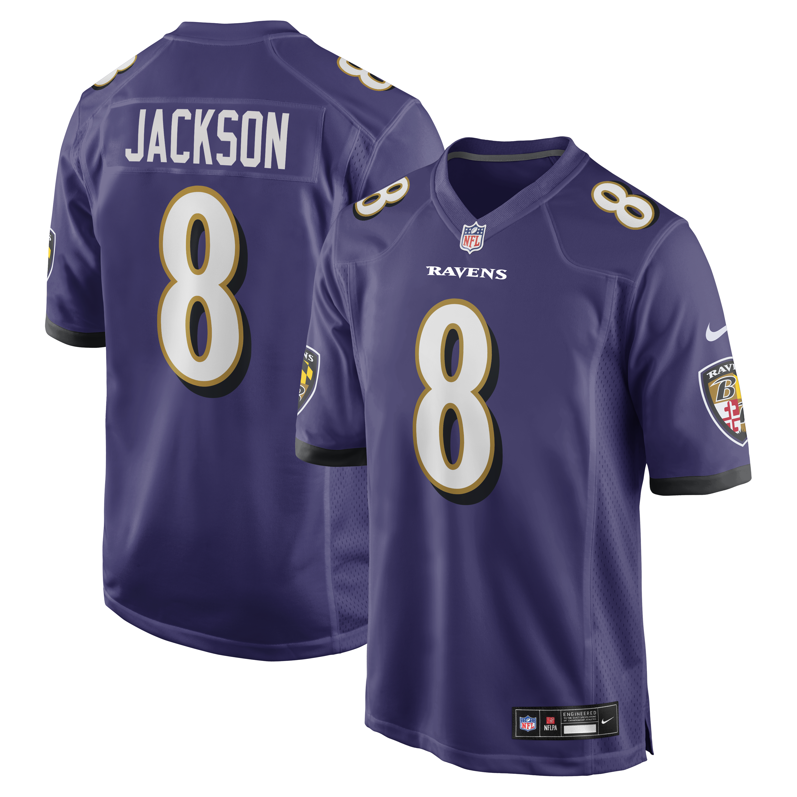 Lamar Jackson Baltimore Ravens Game Jersey - Purple | Stitched Football Jersey TJS0013
