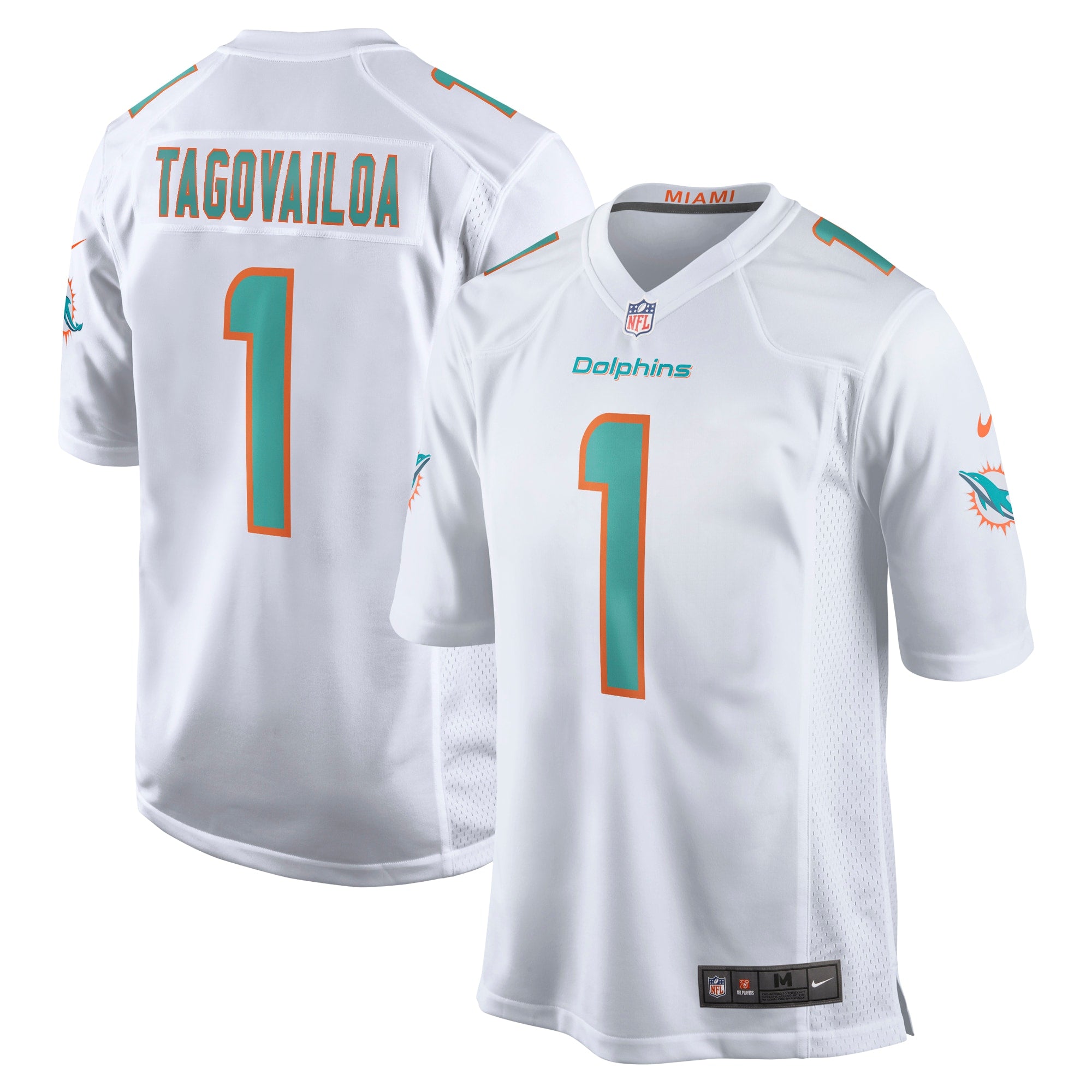 Tua Tagovailoa Miami Dolphins Game Jersey - White | Stitched Football Jersey TJS0008