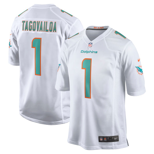 Tua Tagovailoa Miami Dolphins Game Jersey - White | Stitched Football Jersey TJS0008