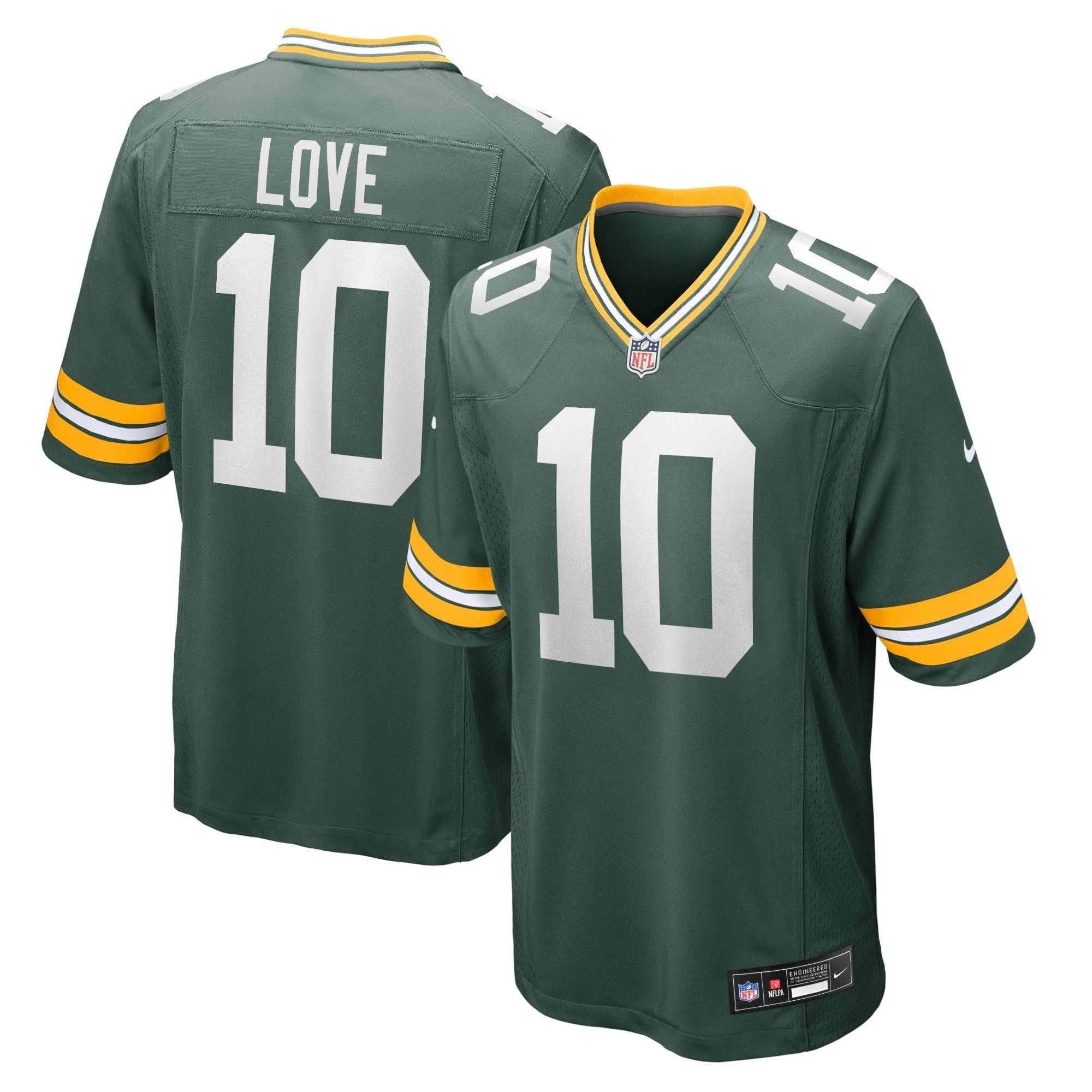 Jordan Love Green Bay Packers Player Game Jersey - Green | Stitched Football Jersey TJS0030