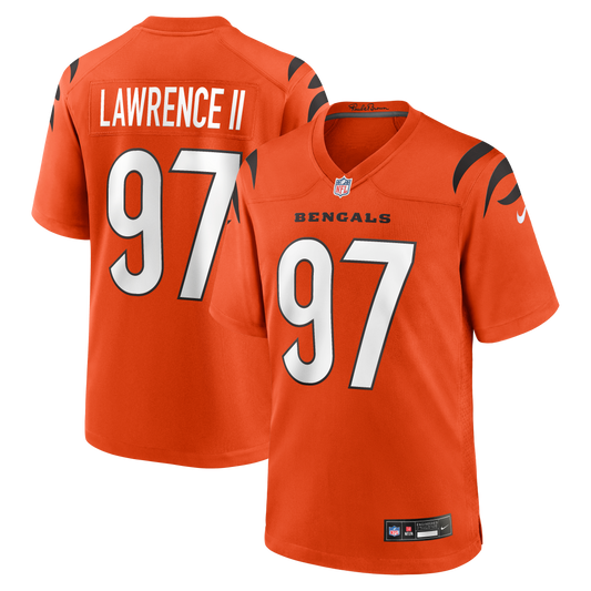 Dexter Lawrence II Cincinnati Bengals Game Jersey - Orange | Stitched Football Jersey TJS0006