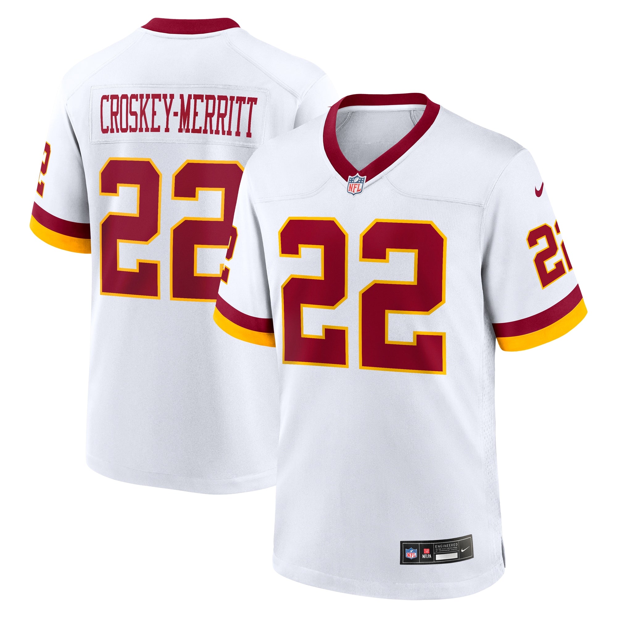 Jacory Croskey-Merritt Washington Commanders Game Super Bowl Era Jersey - White | Stitched Football Jersey TJS0051