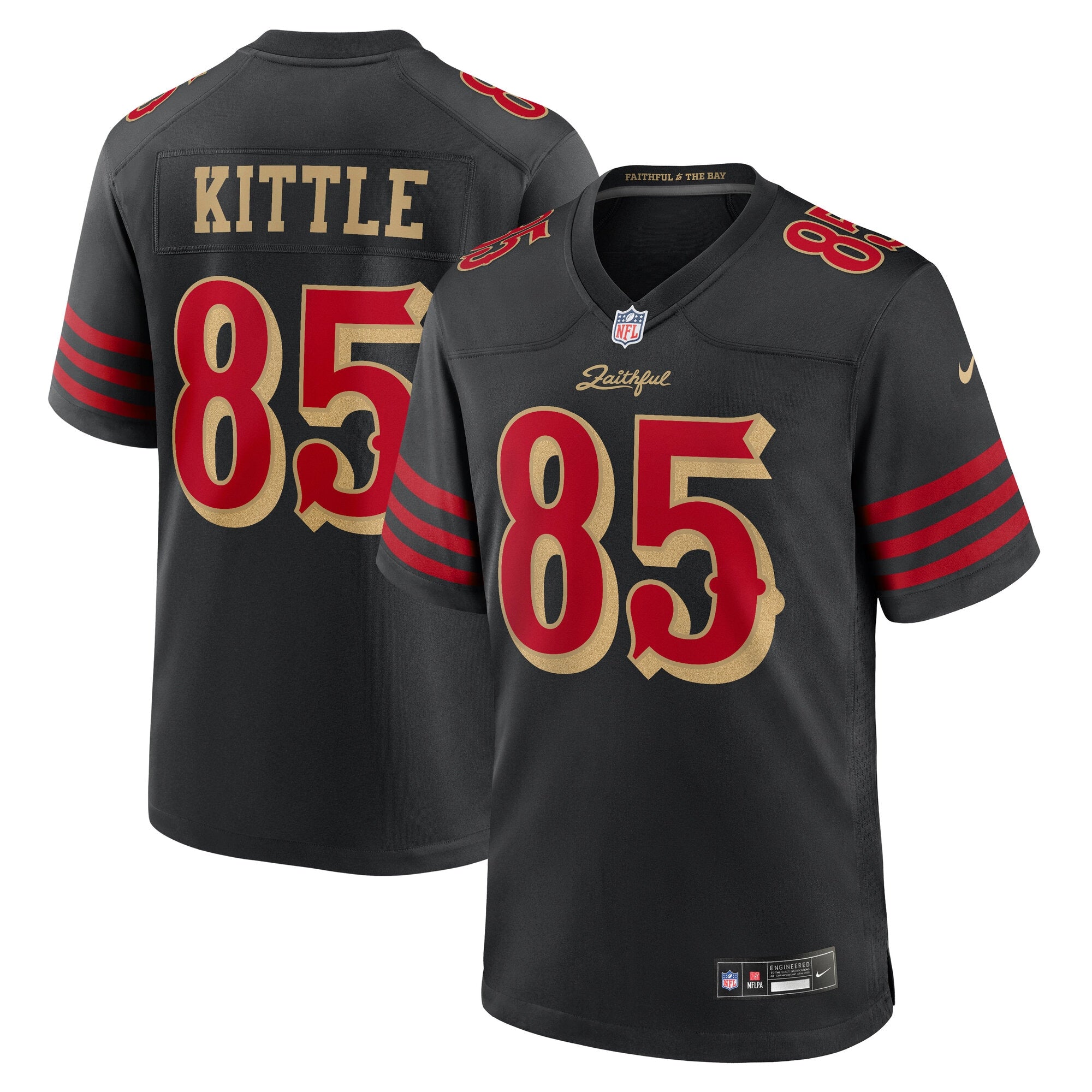 George Kittle San Francisco 49ers 2025 Rivalries Collection Game Jersey - Black | Stitched Football Jersey TJS0018