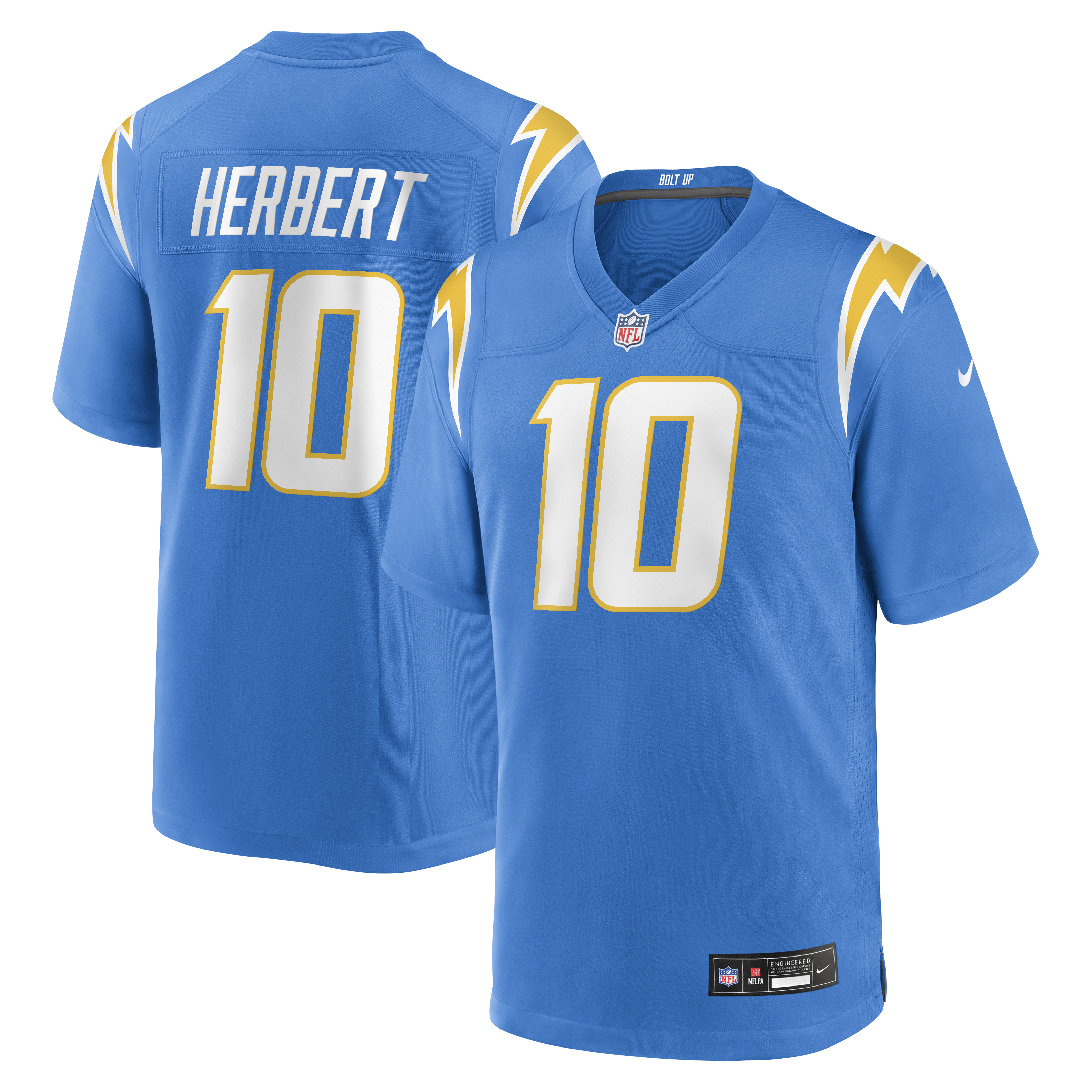 Justin Herbert Los Angeles Chargers Player Game Jersey - Powder Blue | Stitched Football Jersey TJS0036