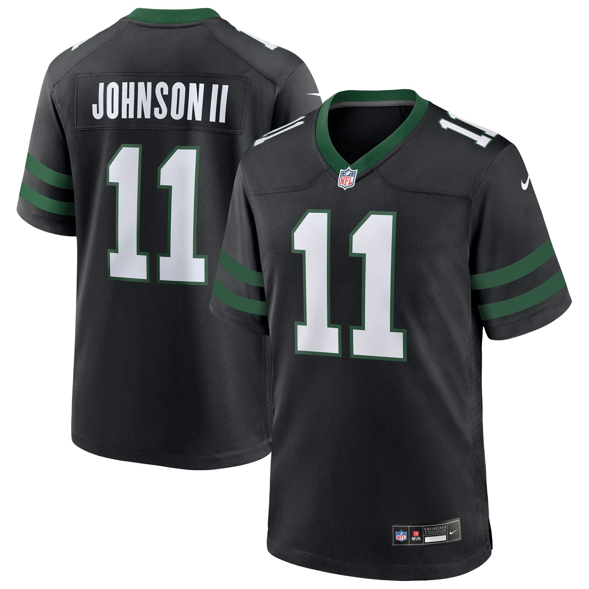 Jermaine Johnson II New York Jets Alternate Game Jersey - Legacy Black | Stitched Football Jersey TJS0046