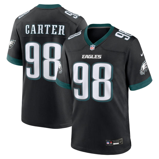 Jalen Carter Philadelphia Eagles Alternate Game Player Jersey - Black | Stitched Football Jersey TJS0083