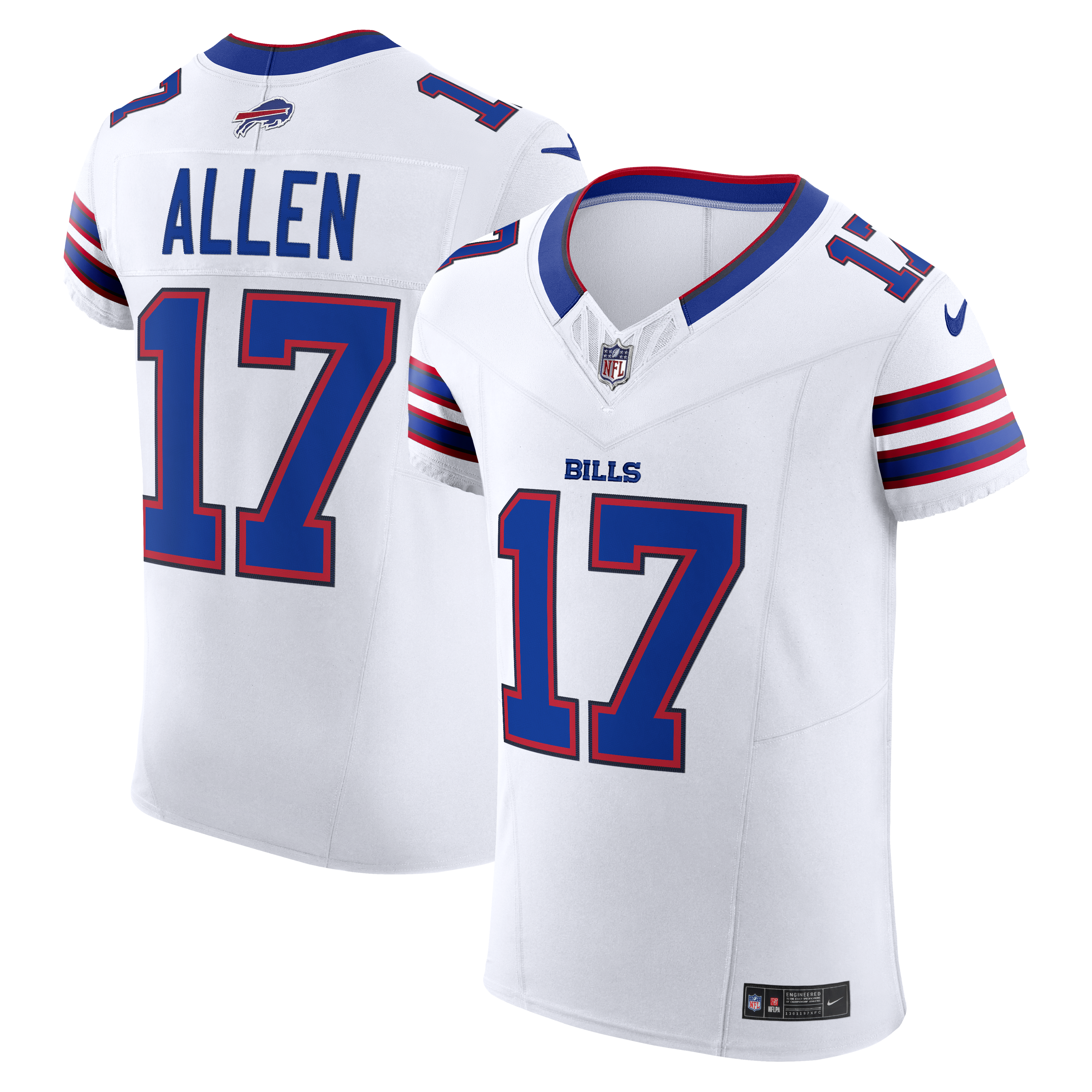 Josh Allen Buffalo Bills Vapor F.U.S.E. Elite Jersey - White | Stitched Football Jersey TJS0063