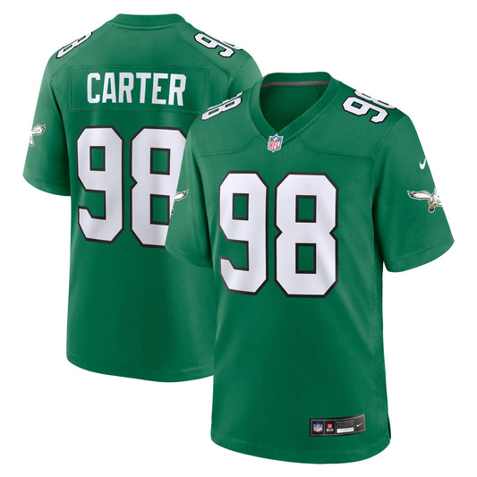 Jalen Carter Philadelphia Eagles Alternate Game Jersey - Kelly Green | Stitched Football Jersey TJS0082