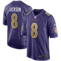 Lamar Jackson Baltimore Ravens Alternate Game Jersey - Purple | Stitched Football Jersey TJS0010