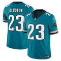 Foye Oluokun Jacksonville Jaguars Prowler Throwback Vapor F.U.S.E. Limited Jersey - Teal | Stitched Football Jersey TJS0177