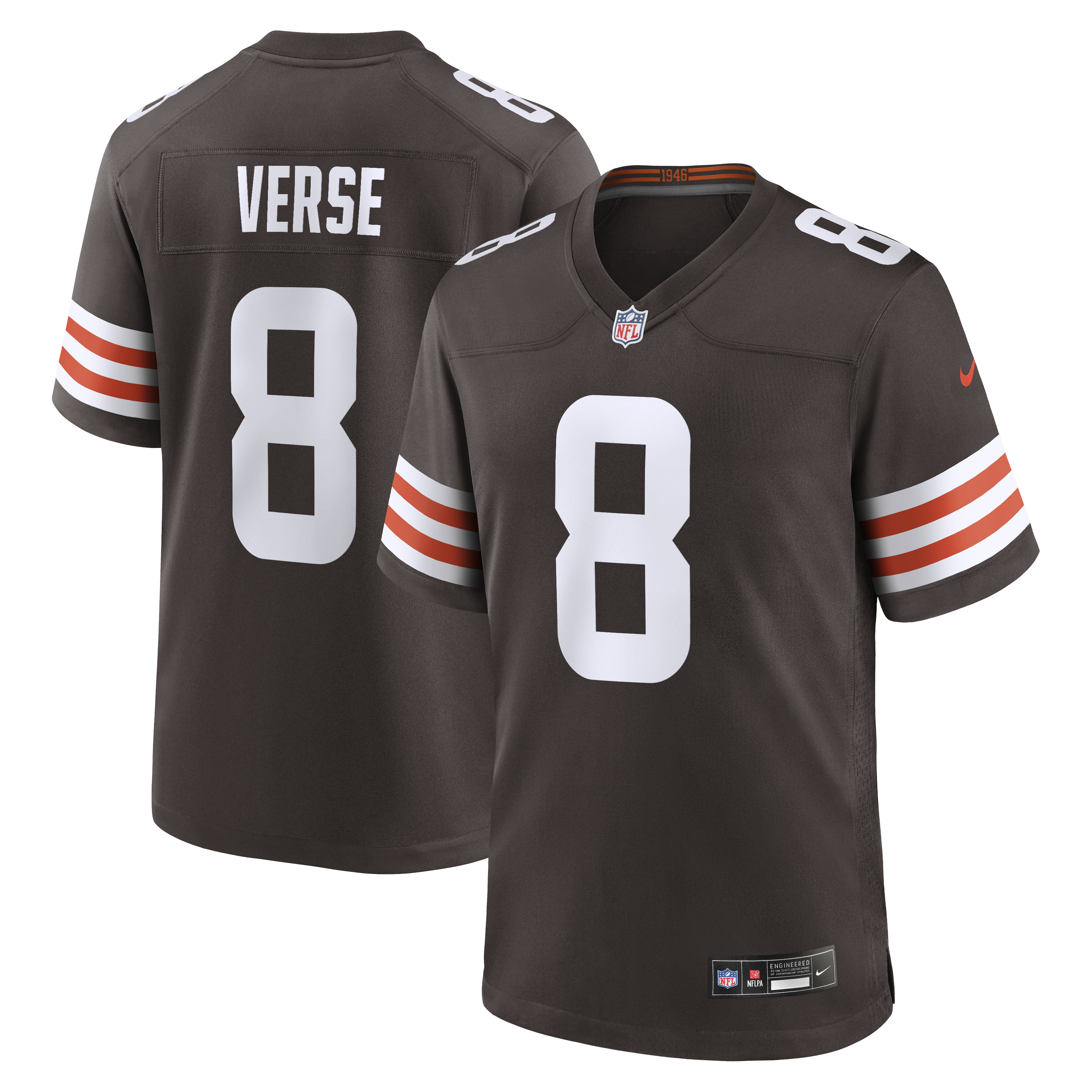 Jared Verse Cleveland Browns Team Game Jersey - Brown | Stitched Football Jersey TJS0066