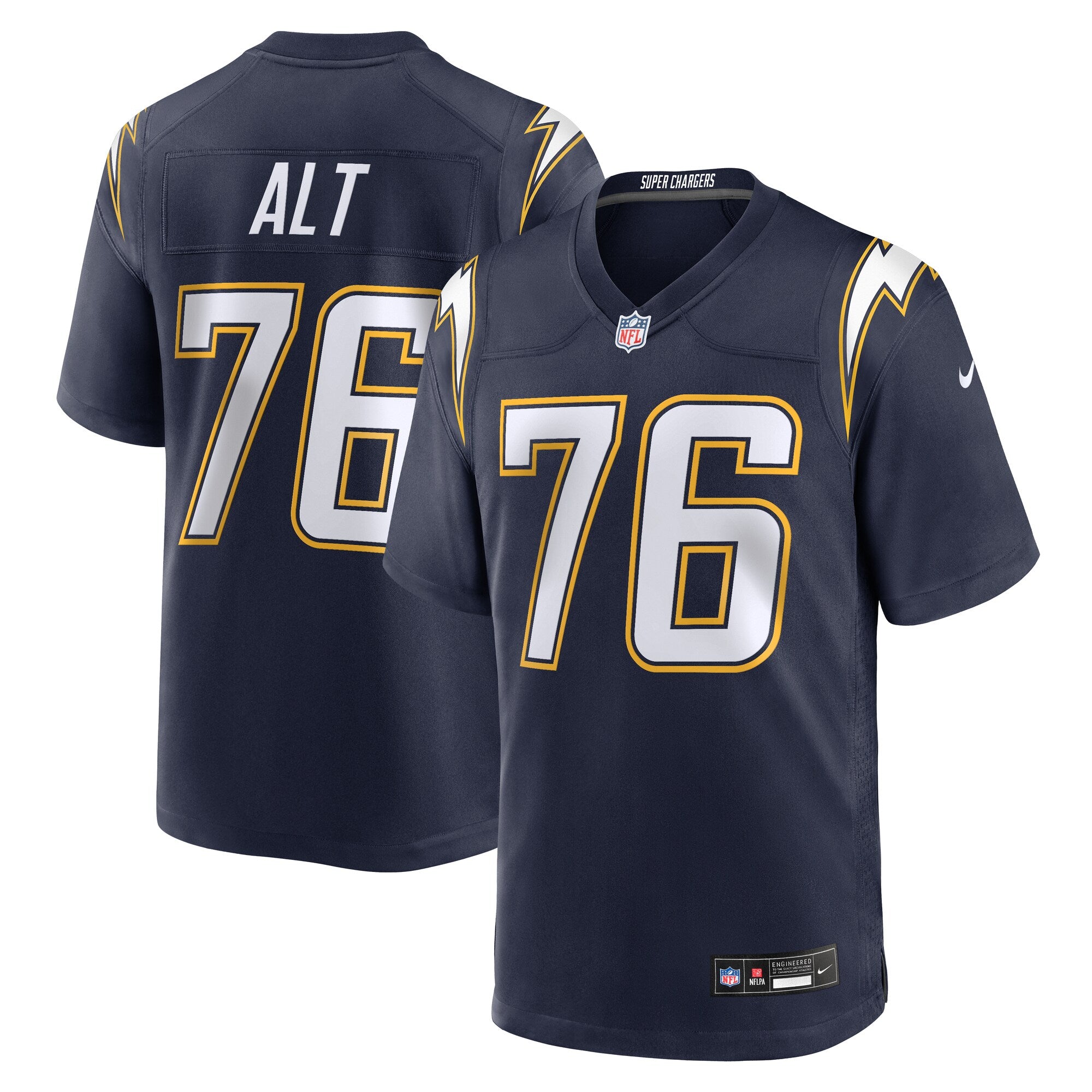 Joe Alt Los Angeles Chargers Alternate Super Chargers Game Player Jersey - Navy | Stitched Football Jersey TJS0088