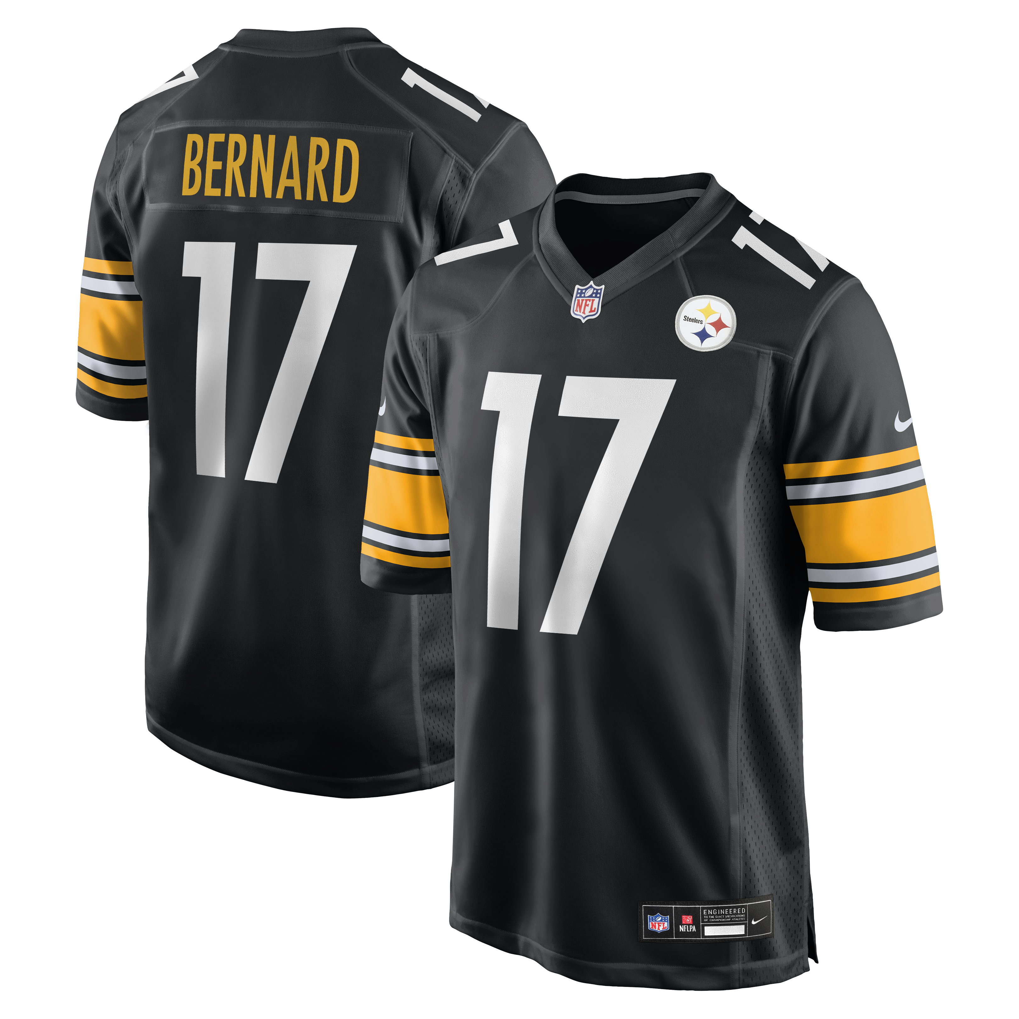 Germie Bernard Pittsburgh Steelers Game Jersey - Black | Stitched Football Jersey TJS0111