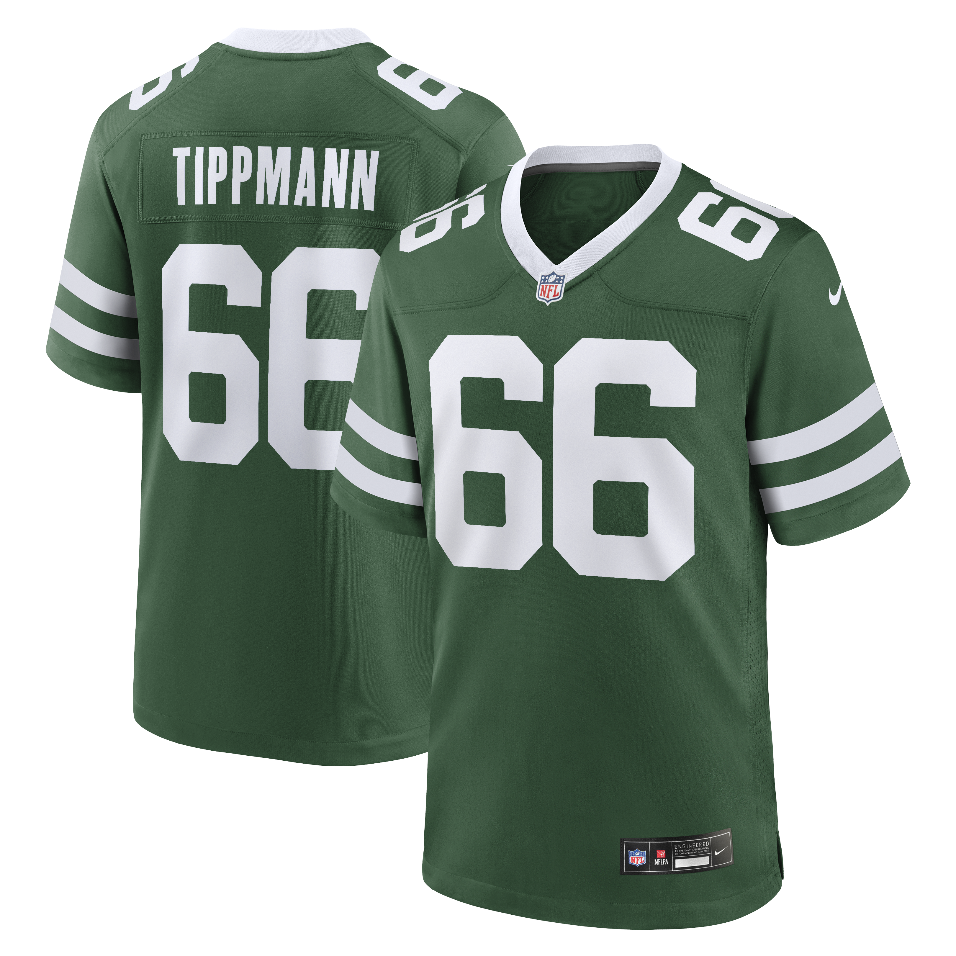 Joe Tippmann New York Jets Team Game Jersey - Legacy Green | Stitched Football Jersey TJS0273