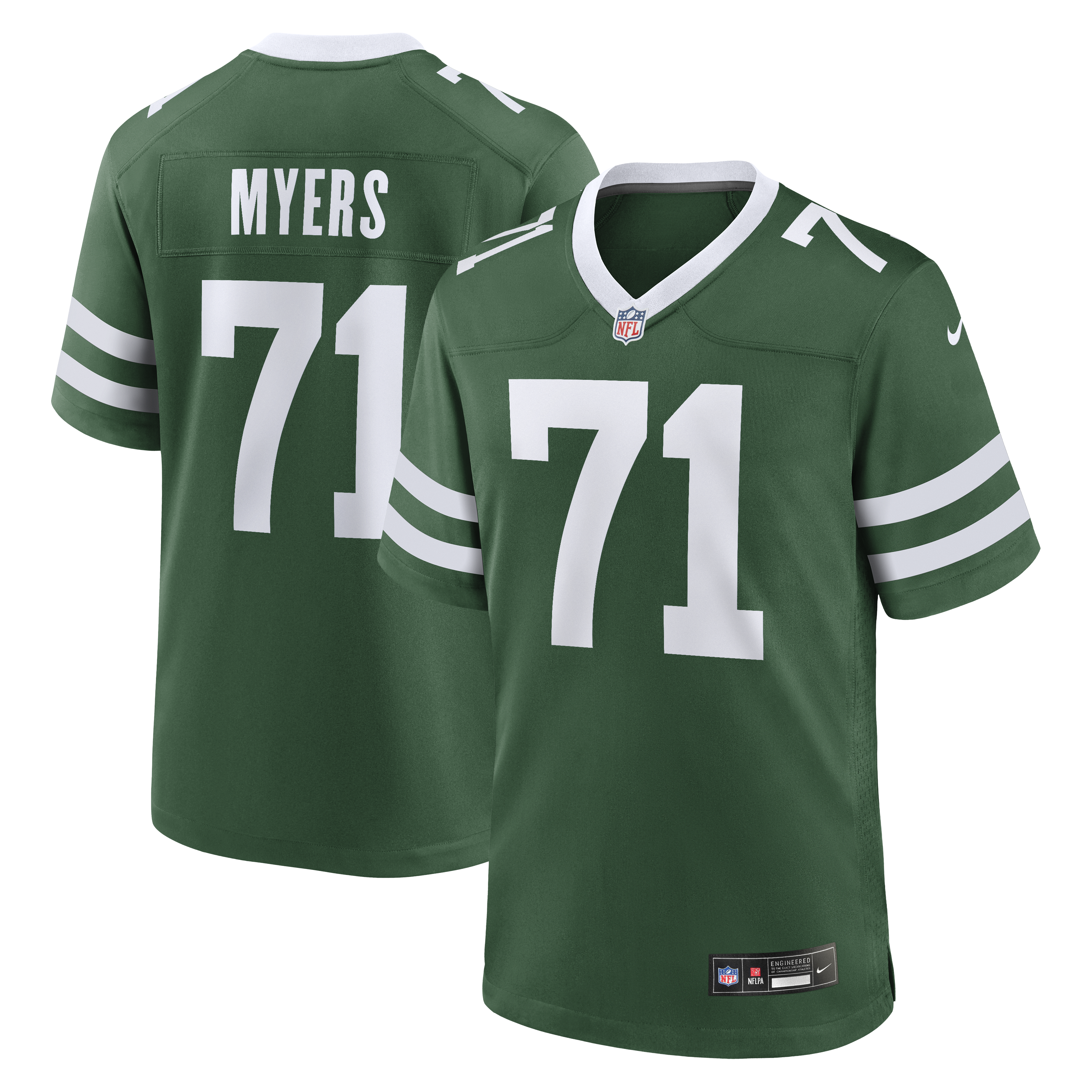 Josh Myers New York Jets Team Game Jersey - Legacy Green | Stitched Football Jersey TJS0229
