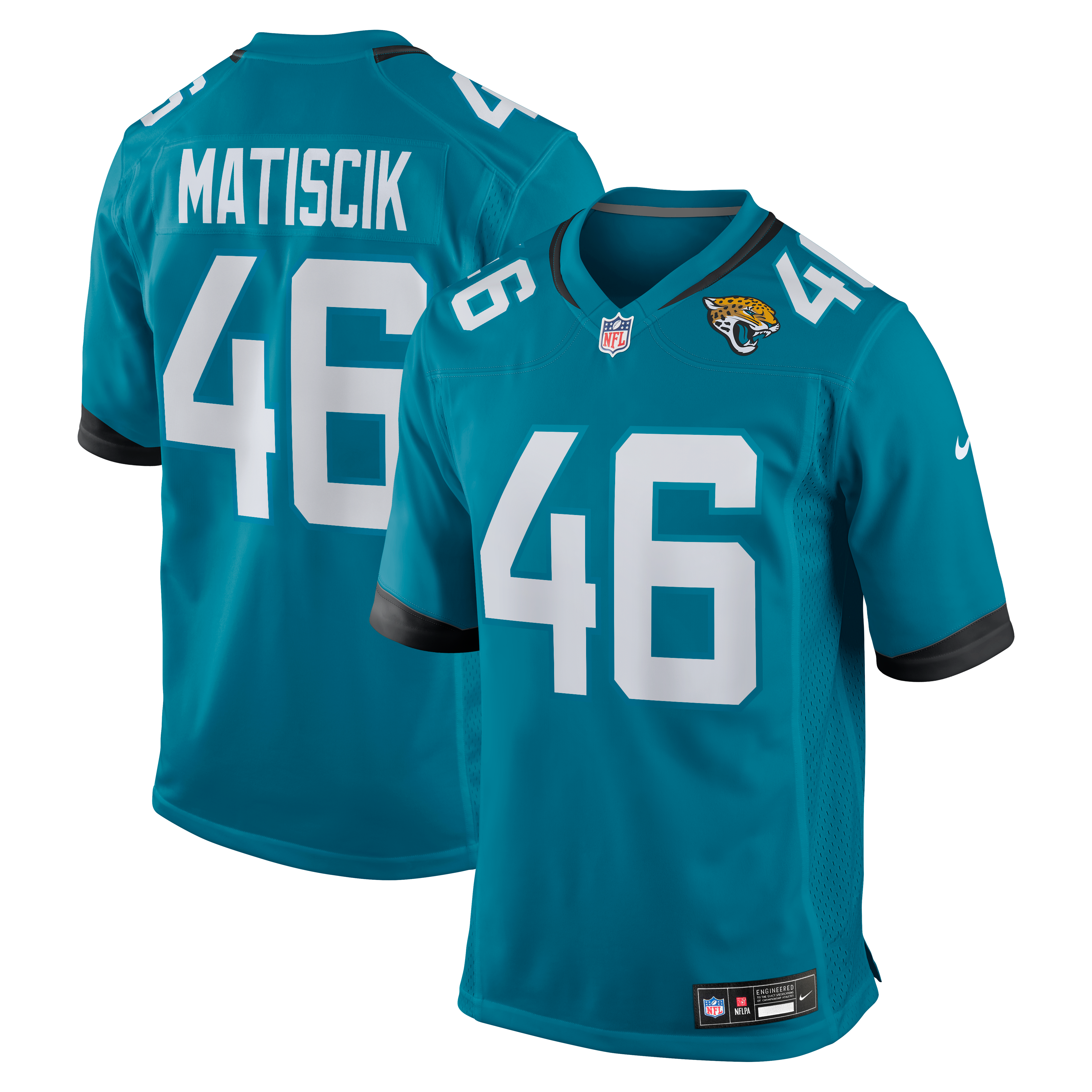Ross Matiscik Jacksonville Jaguars Game Jersey - Teal | Stitched Football Jersey TJS0275