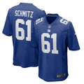 John Michael Schmitz New York Giants Team Game Jersey - Royal | Stitched Football Jersey TJS0260