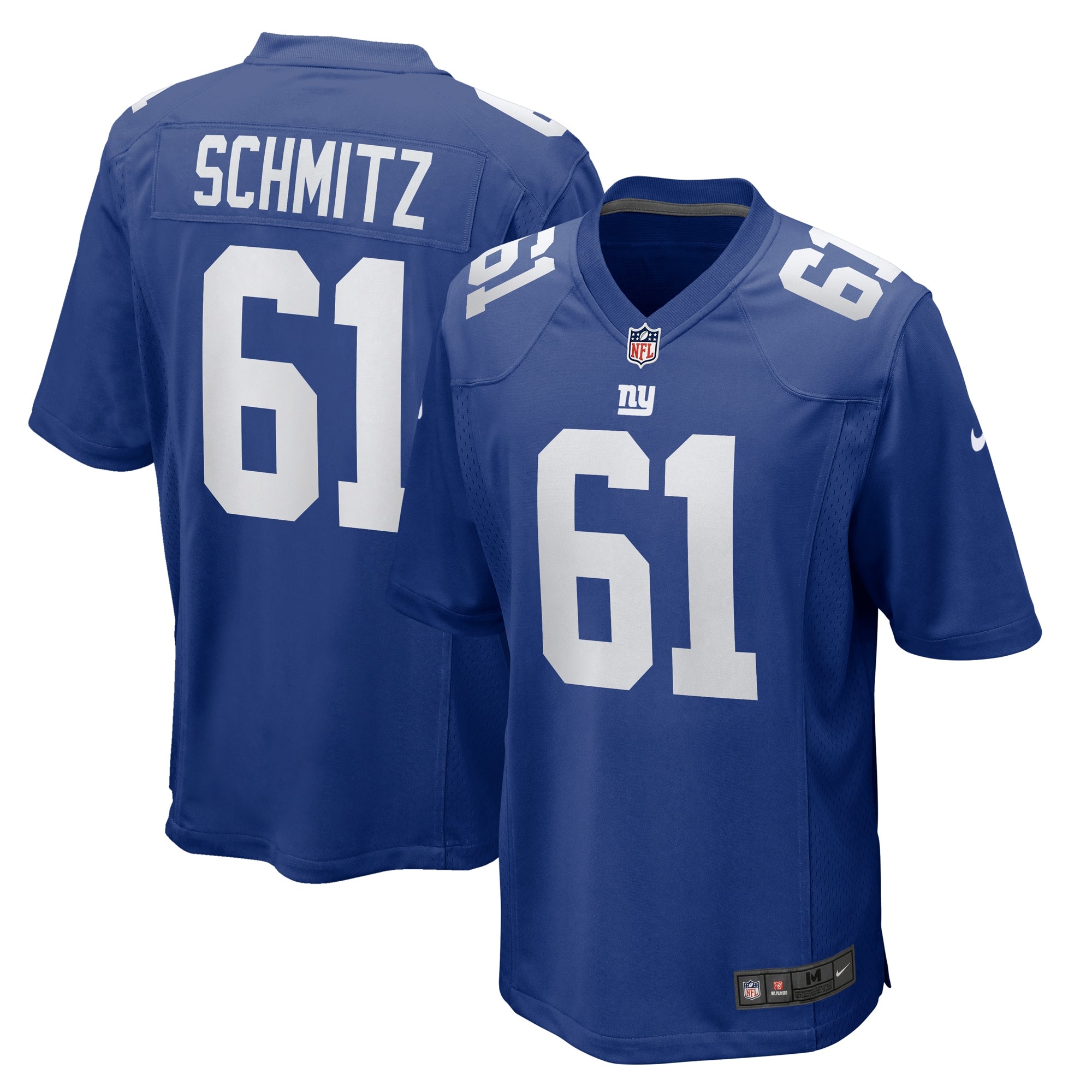 John Michael Schmitz New York Giants Team Game Jersey - Royal | Stitched Football Jersey TJS0260