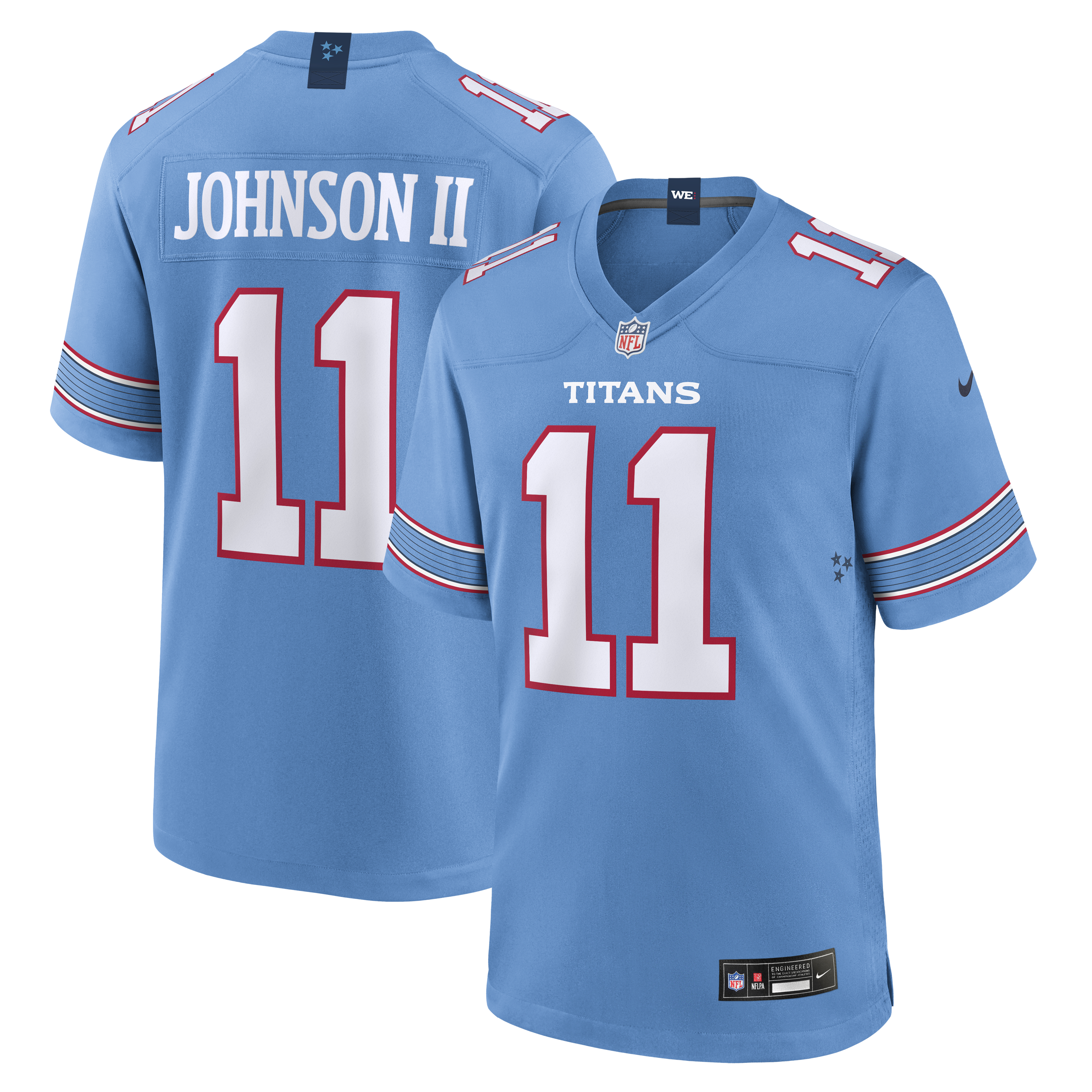 Jermaine Johnson II Tennessee Titans Team Game Jersey - Light Blue | Stitched Football Jersey TJS0169
