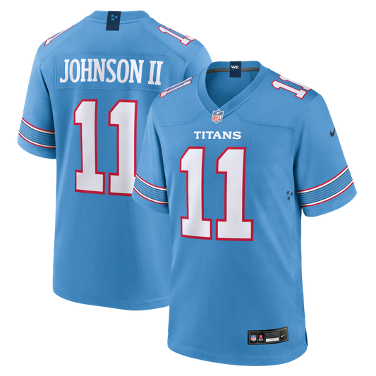 Jermaine Johnson II Tennessee Titans Team Game Jersey - Light Blue | Stitched Football Jersey TJS0169