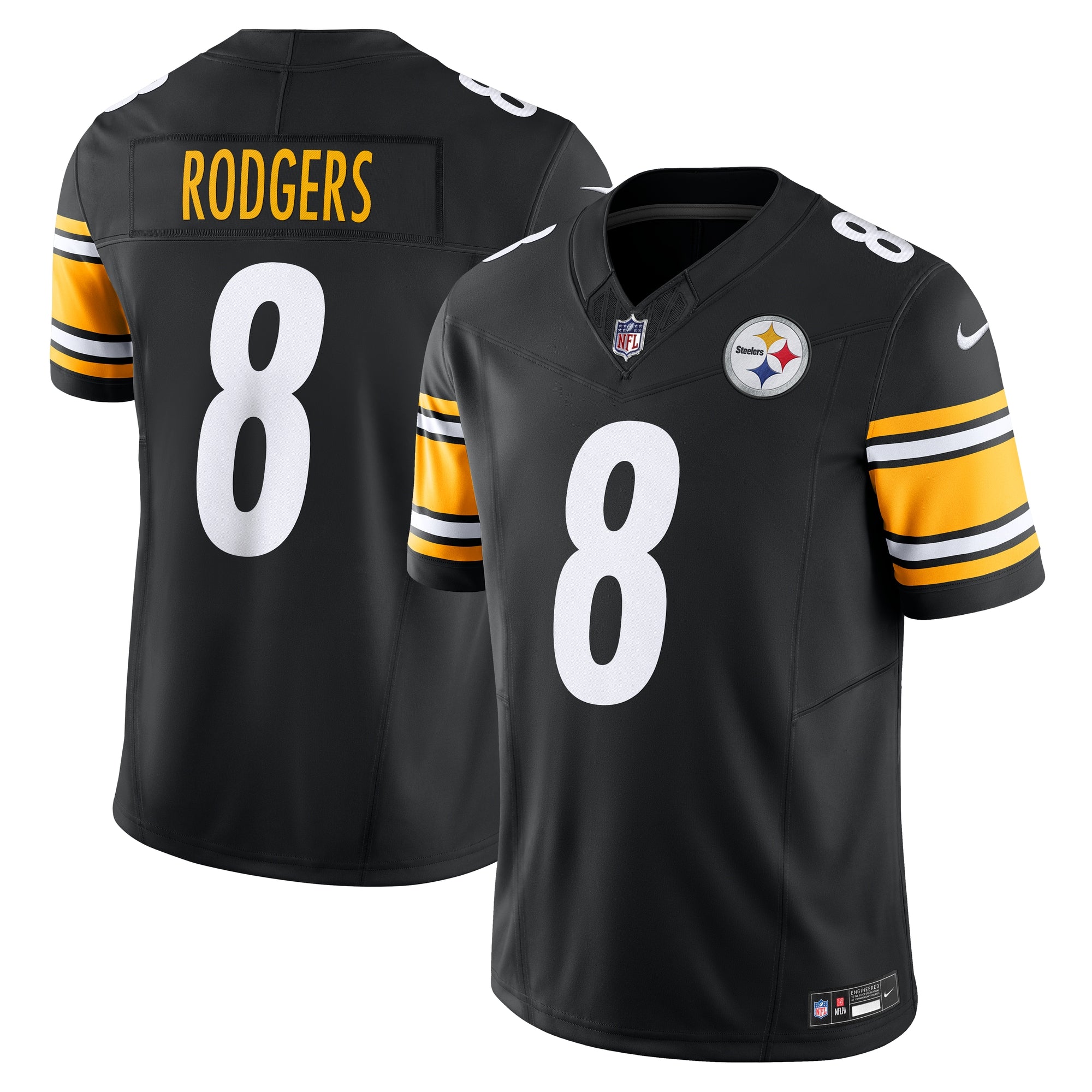 Aaron Rodgers Pittsburgh Steelers Team Vapor F.U.S.E. Limited Jersey - Black | Stitched Football Jersey TJS0126