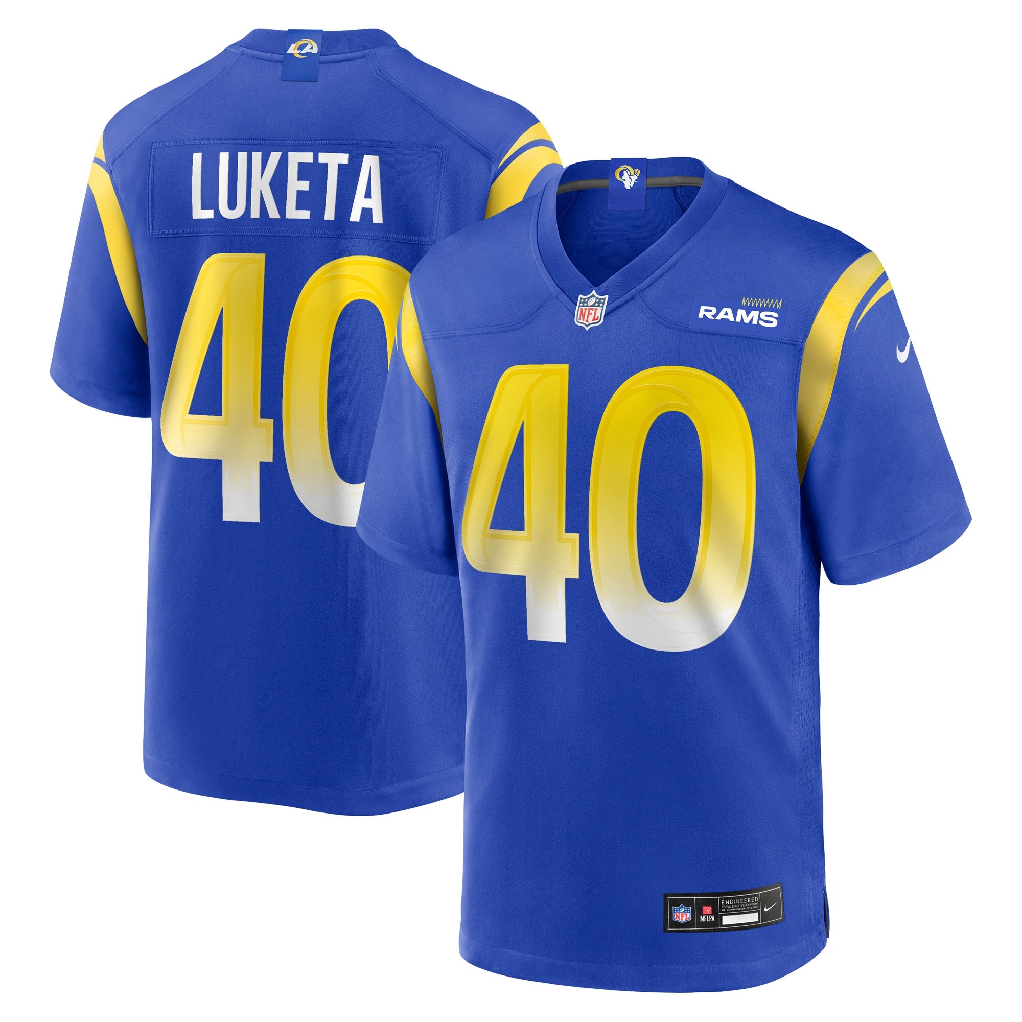 Jesse Luketa Los Angeles Rams Team Game Jersey - Royal | Stitched Football Jersey TJS0298