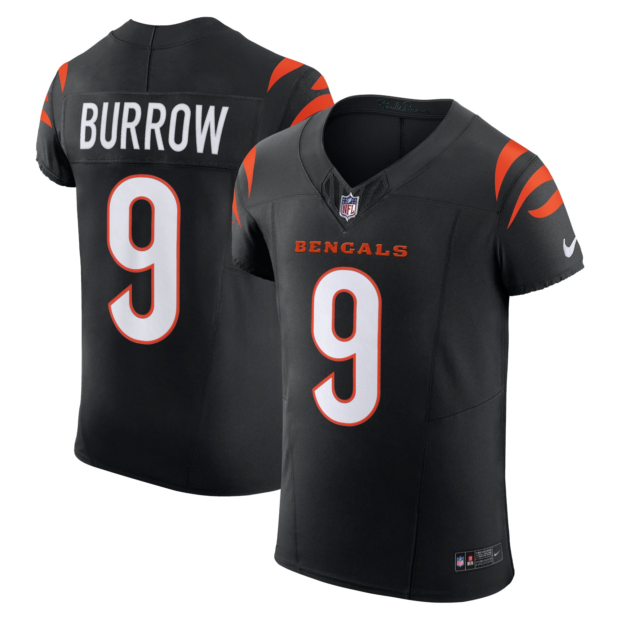 Joe Burrow Cincinnati Bengals Vapor F.U.S.E. Elite Jersey - Black | Stitched Football Jersey TJS0165
